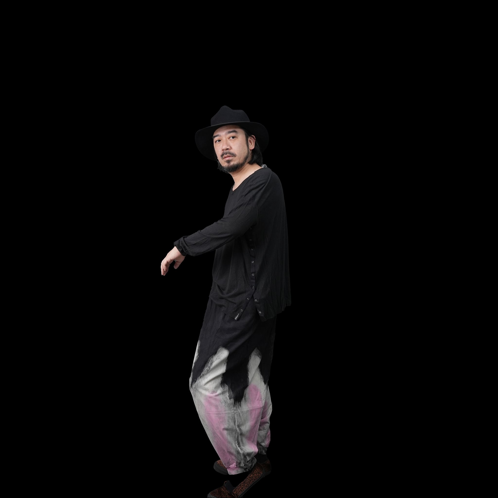 No:25762B | Name:HAND DYED ICECREAM DYNAMIC HAREM PANTS | Color: BLACK【ONE TEASPOON_ワンティースプーン】