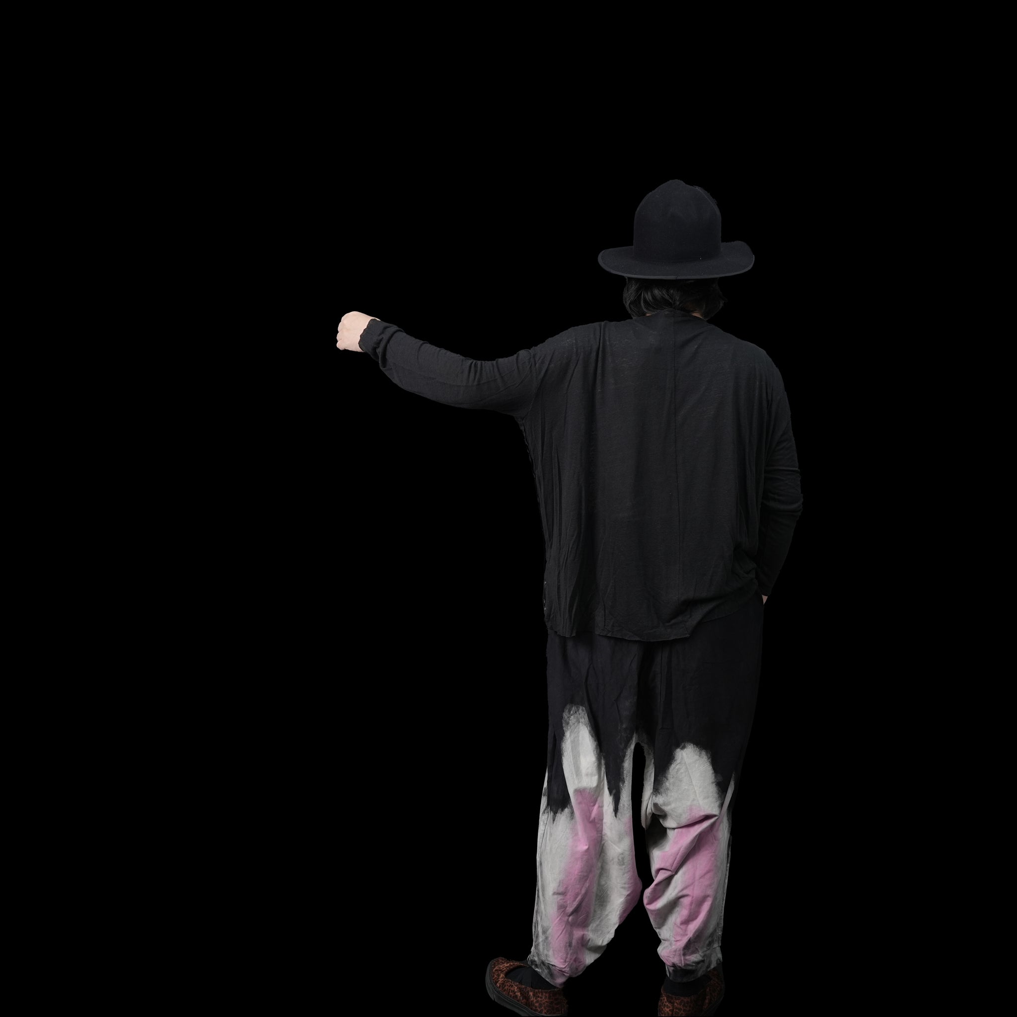 No:25762B | Name:HAND DYED ICECREAM DYNAMIC HAREM PANTS | Color: BLACK【ONE TEASPOON_ワンティースプーン】