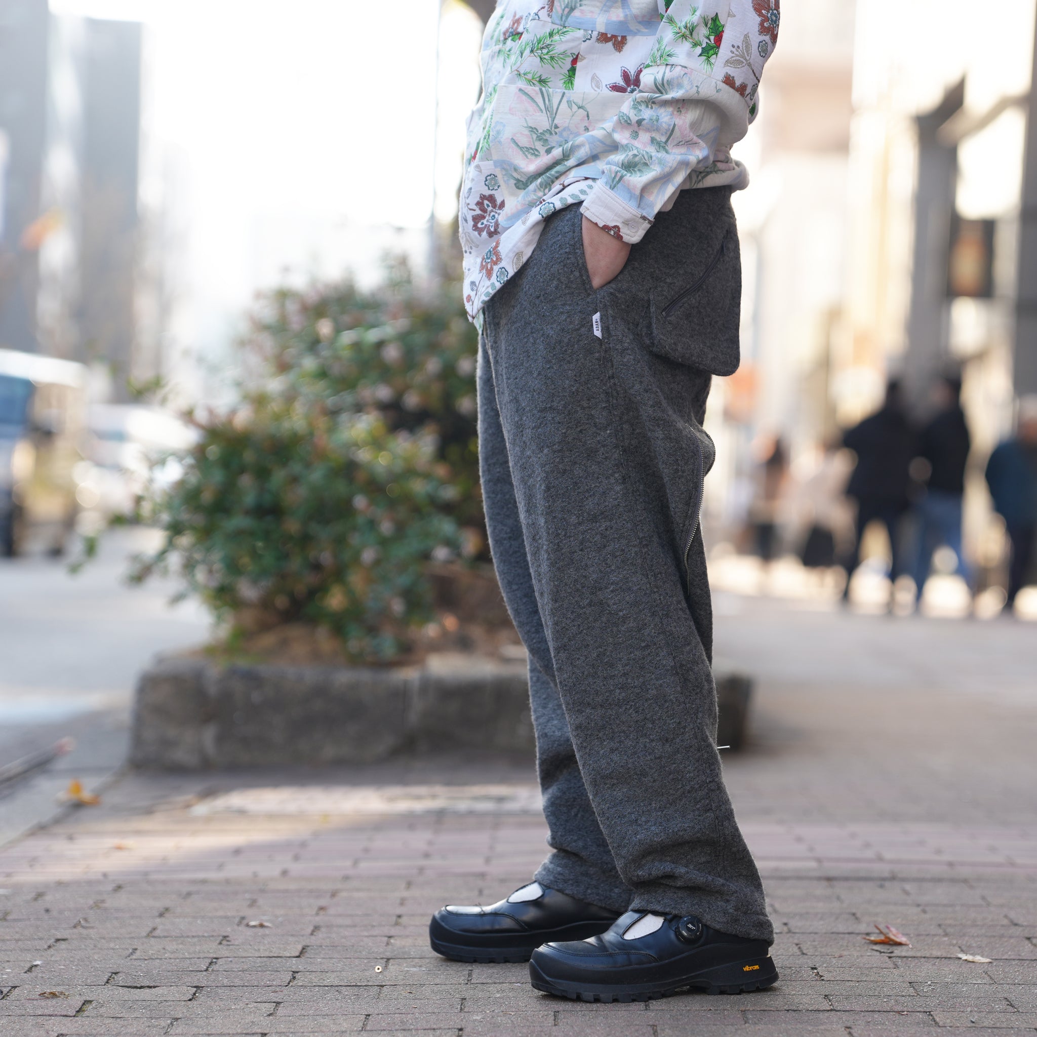 AD00230 | wool bondage pants | Color:Melange Gray【ADAN_アダン】