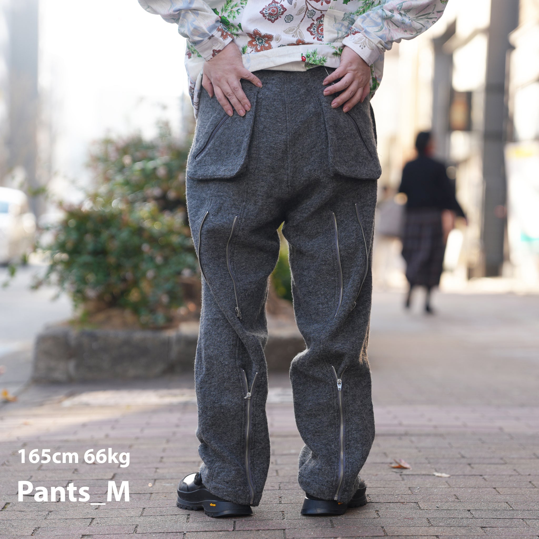 AD00230 | wool bondage pants | Color:Melange Gray【ADAN_アダン】