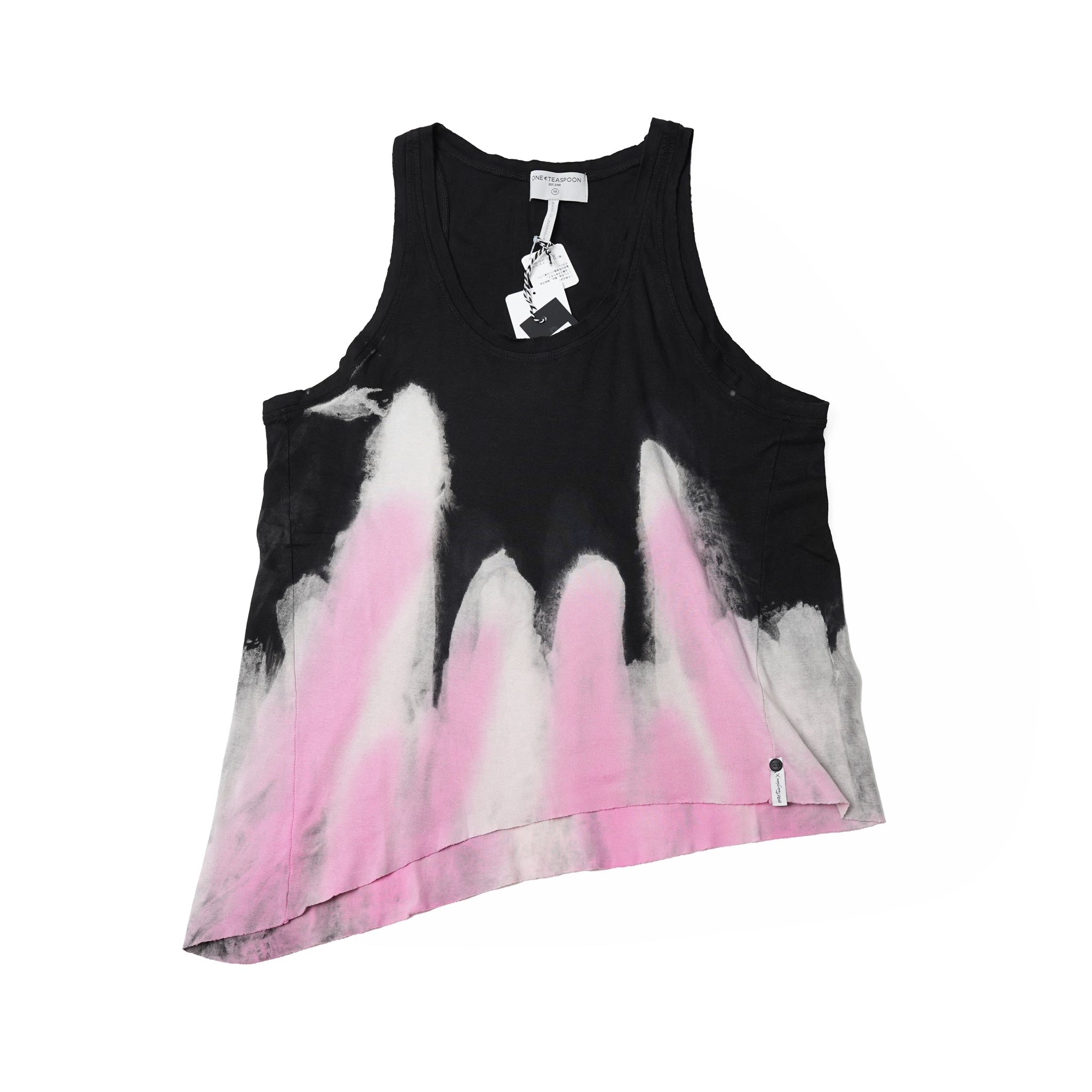 HAND DYED ICECREAM DADDIO SINGLET – BLACK | ONE TEASPOON
