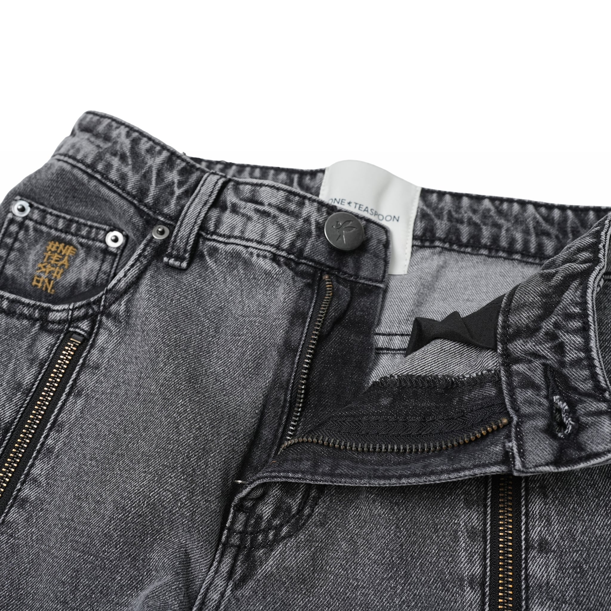 No:26084 | Name:FADED BLACK TRUCKERS MID WAIST STRAIGHT LEG JEAN | Color:FADED BLACK【ONE TEASPOON_ワンティースプーン】