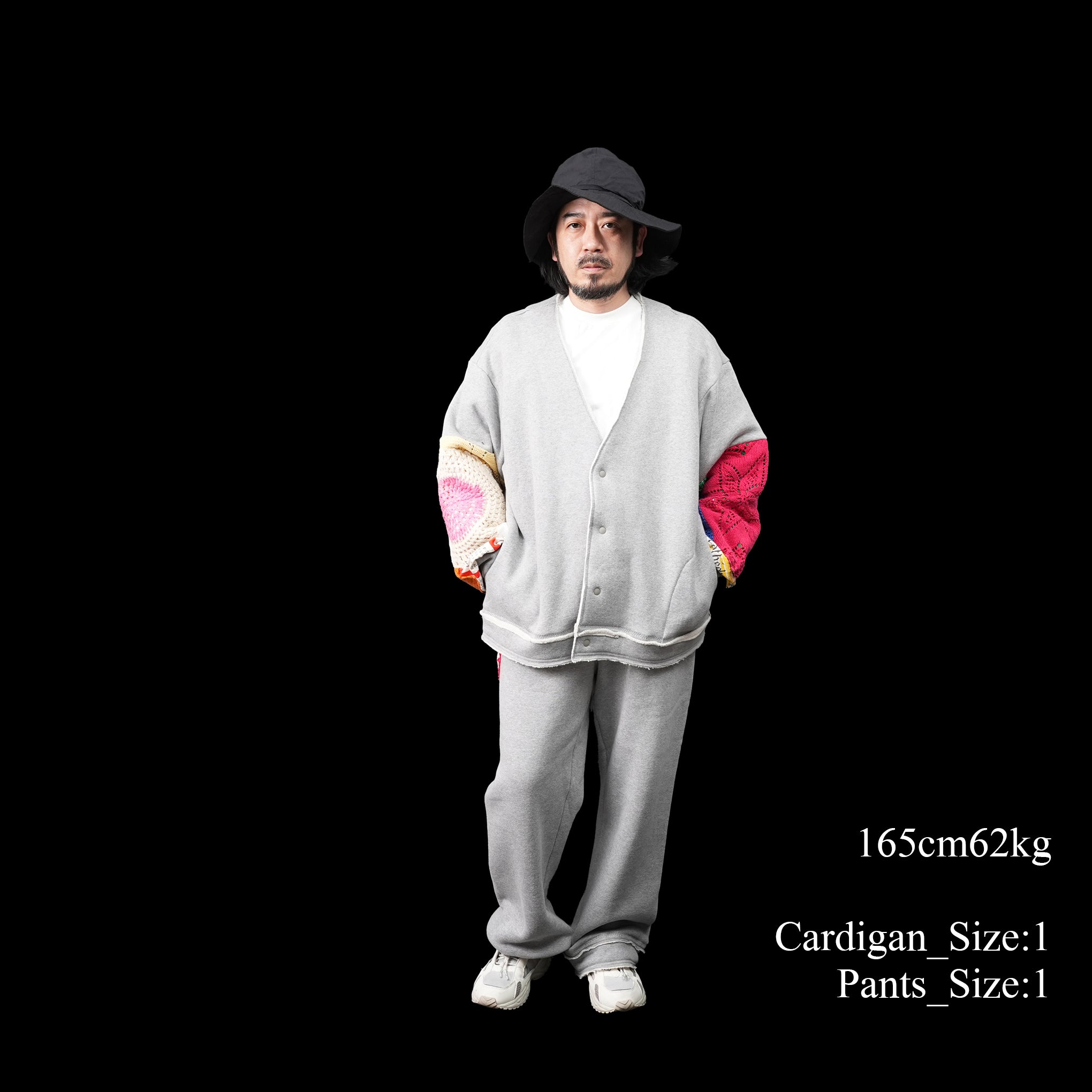 No:MK24A-C-20 | Name:CROCHET-CARDIGAN | Color:BLK_E | Size:1【masterkey マスターキー】