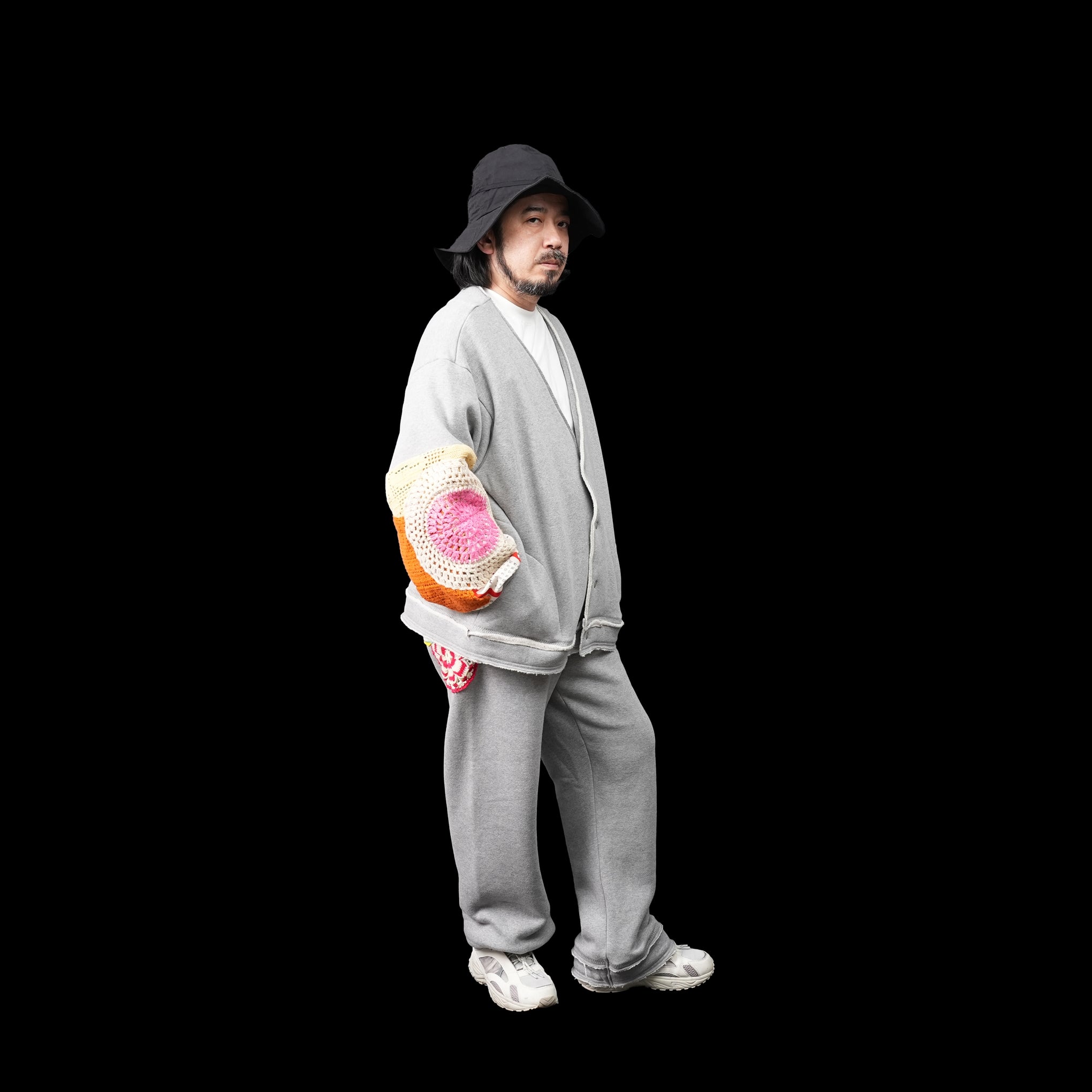 No:MK24A-C-20 | Name:CROCHET-CARDIGAN | Color:BLK_E | Size:1【masterkey マスターキー】