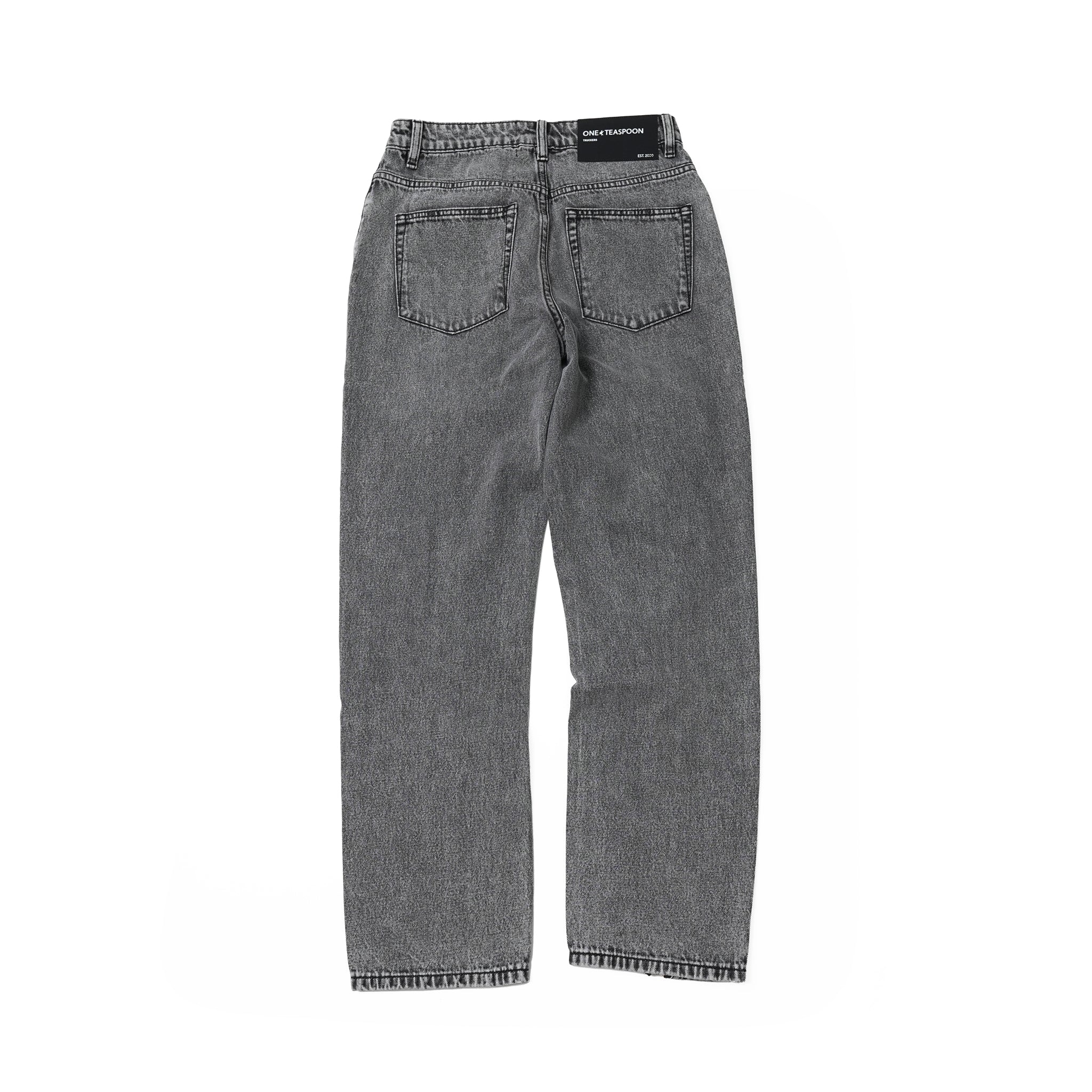 No:26084 | Name:FADED BLACK TRUCKERS MID WAIST STRAIGHT LEG JEAN | Color:FADED BLACK【ONE TEASPOON_ワンティースプーン】