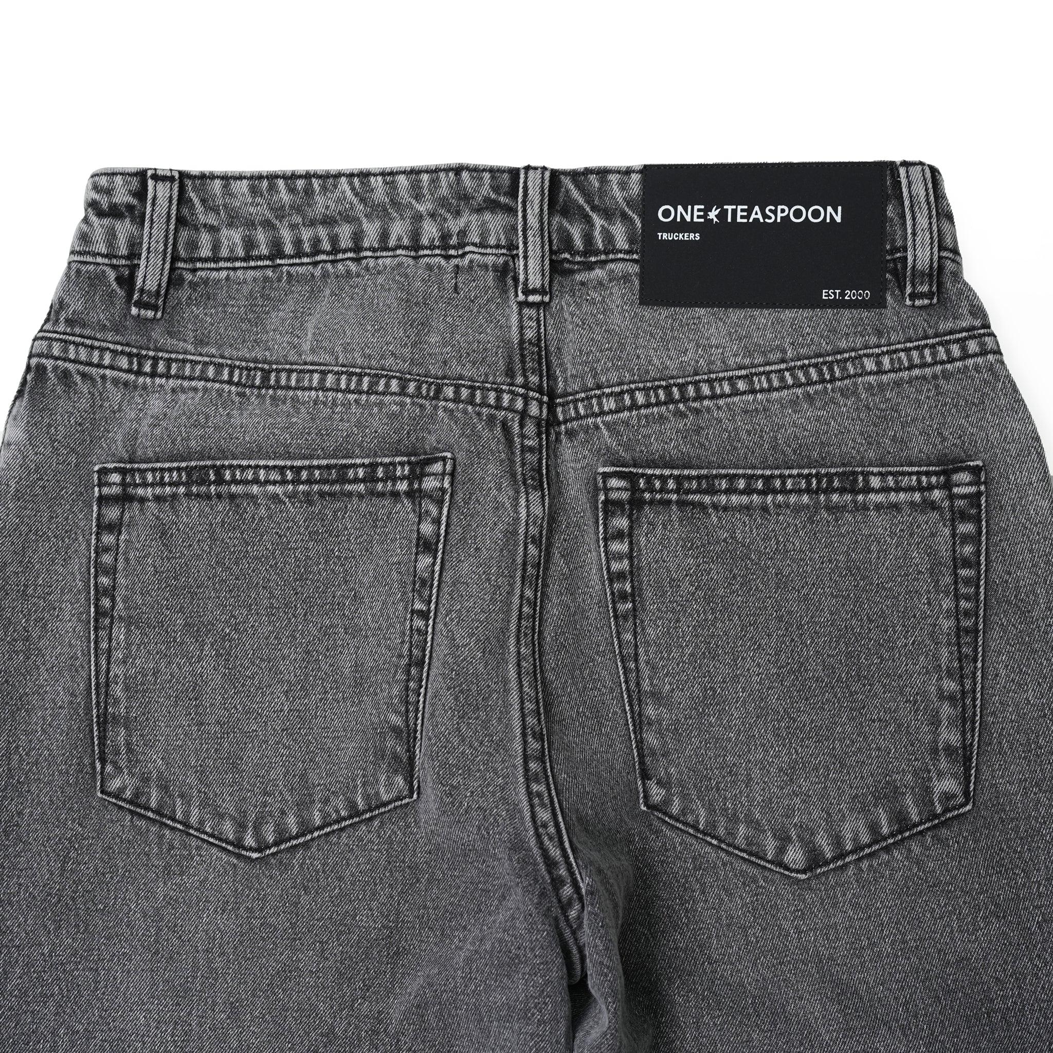 No:26084 | Name:FADED BLACK TRUCKERS MID WAIST STRAIGHT LEG JEAN | Color:FADED BLACK【ONE TEASPOON_ワンティースプーン】