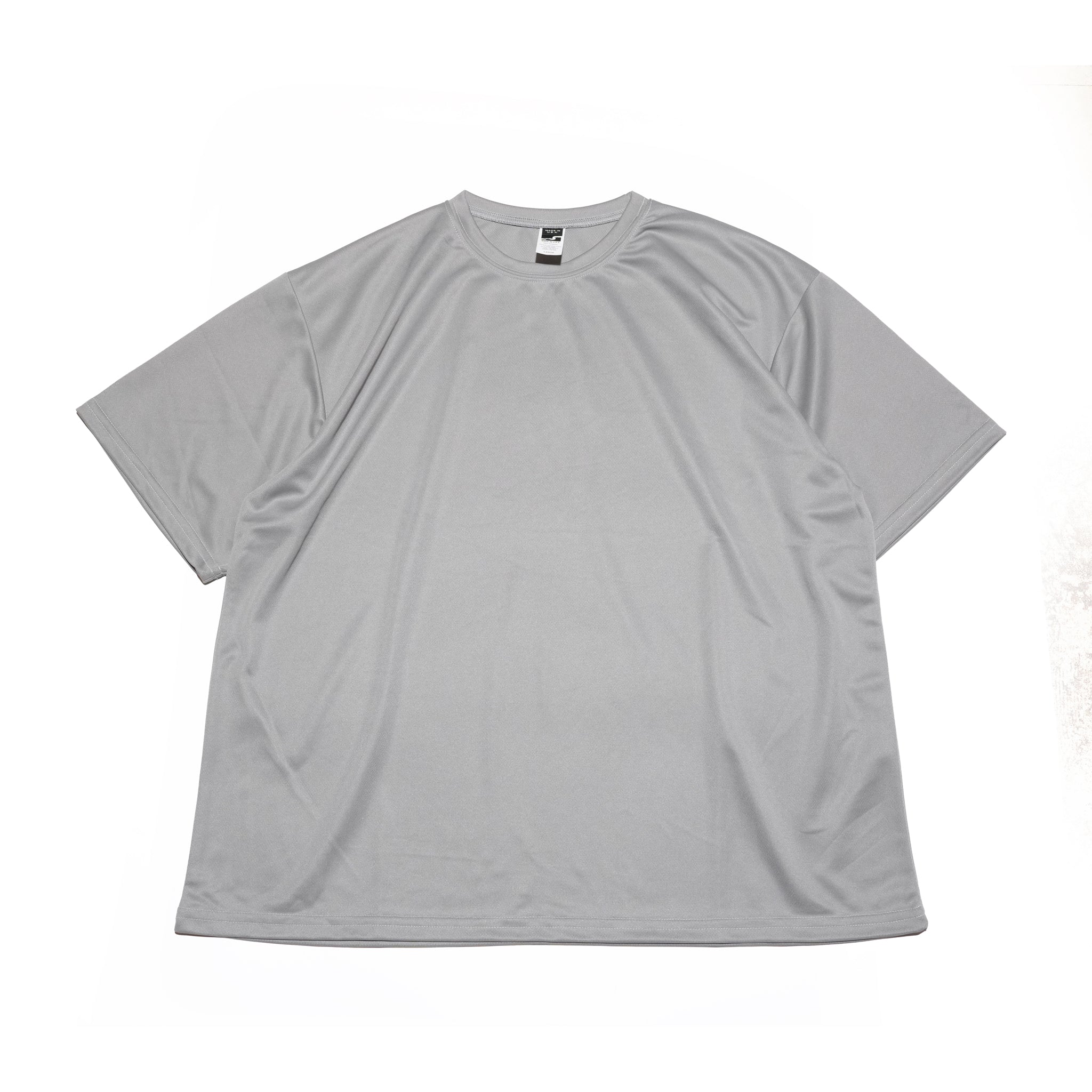 HIGH MOCK DRY TEE – Light Gray | D-SPORT WEAR | SMOKE T ONE 【ネコポス選択可能】