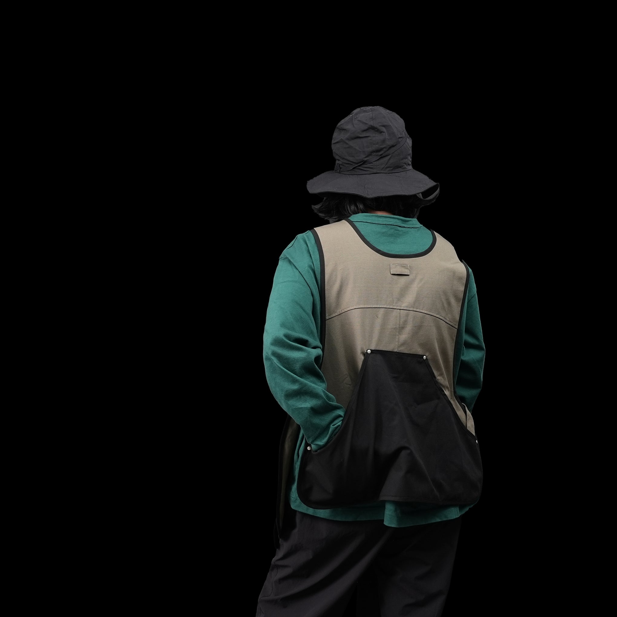 K-345_k | アウトドアエプロン | Color:Khaki/Black/Black【ROOMS_ルームス】