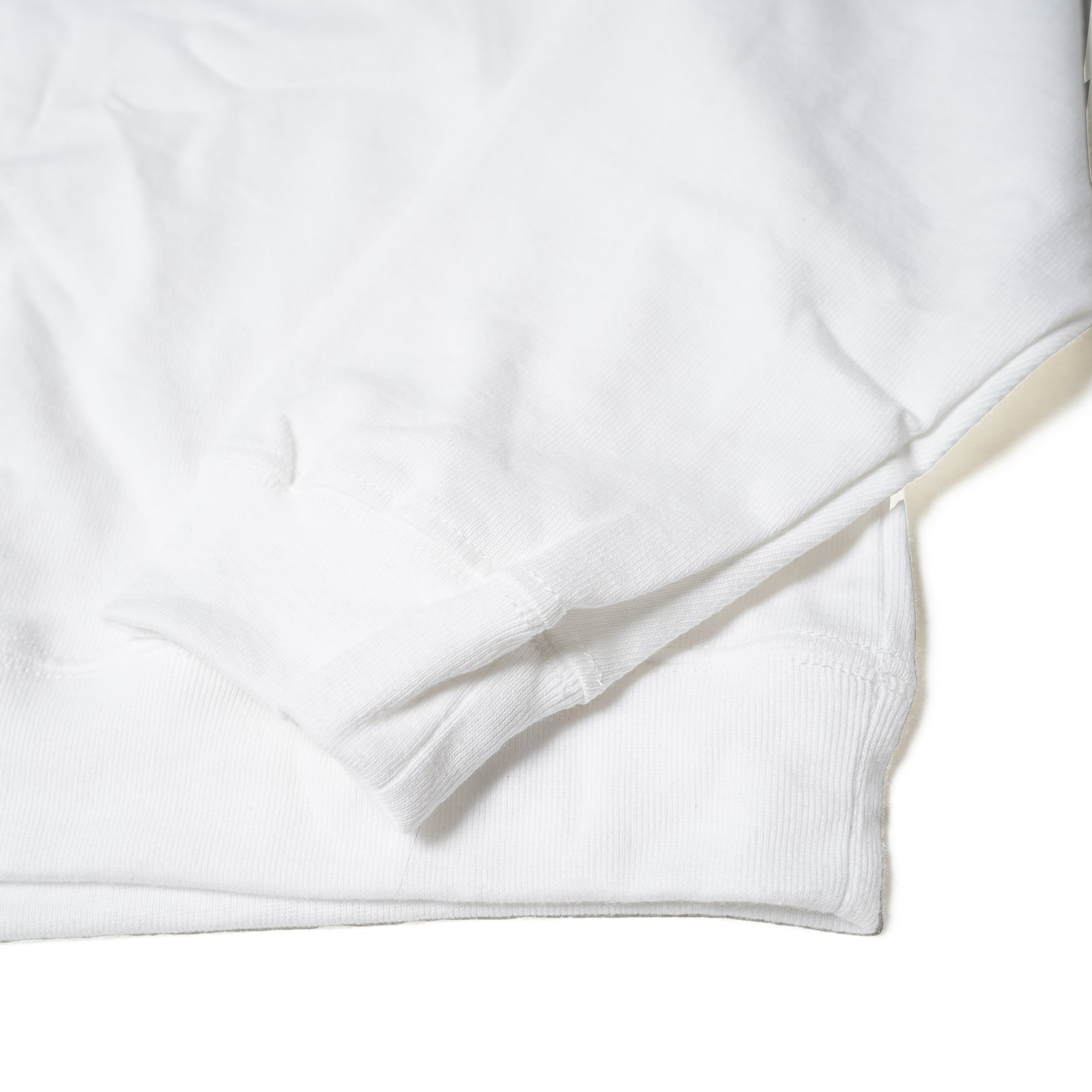 FIT-02 | WIDE CREW NECK L/S T-SHIRTS | Color:White/Black【FIT_フィット】