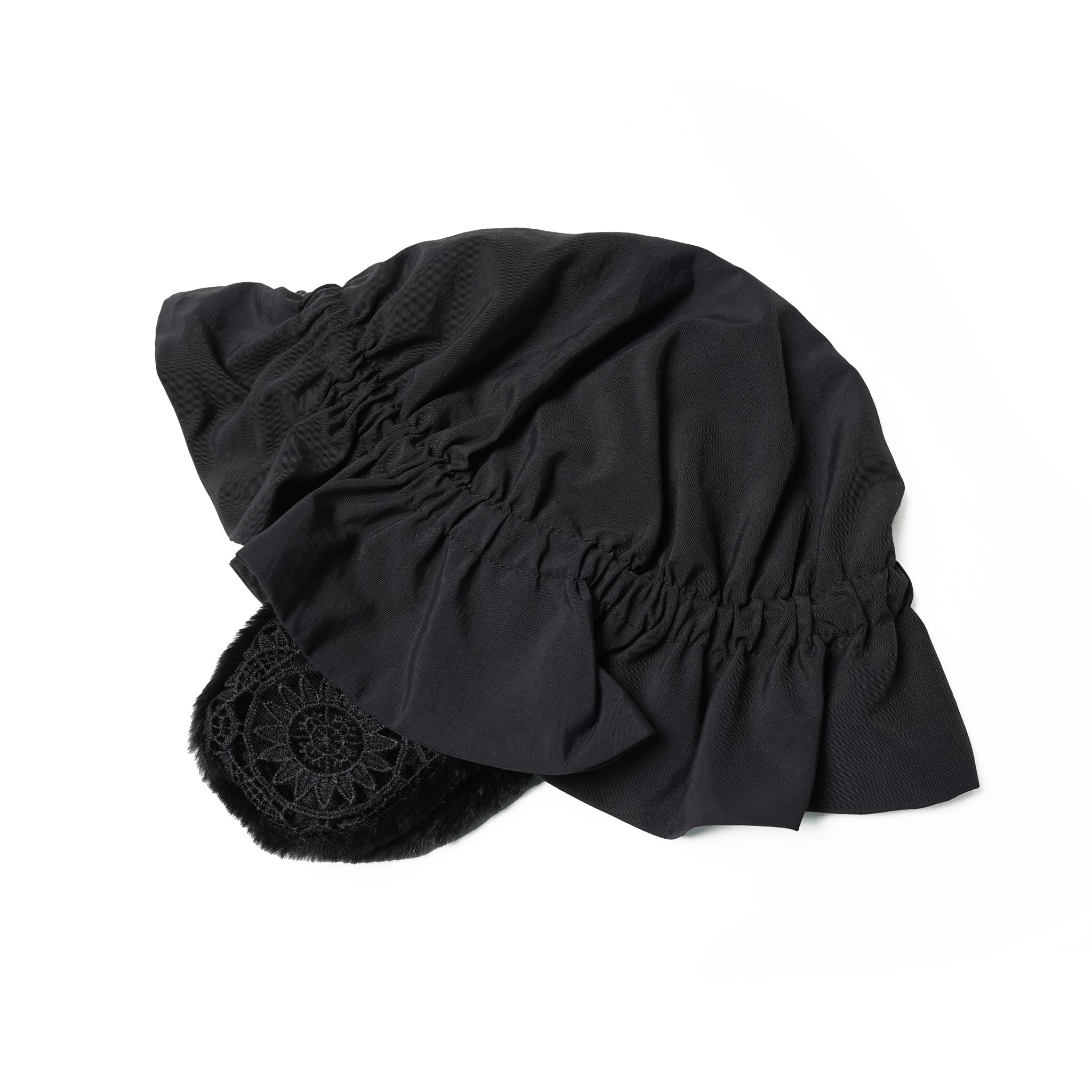 No:bsd23AW-29b | Name:2way Night Hat | Color:Black【BEDSIDEDRAMA_ベッドサイドドラマ】【archive】