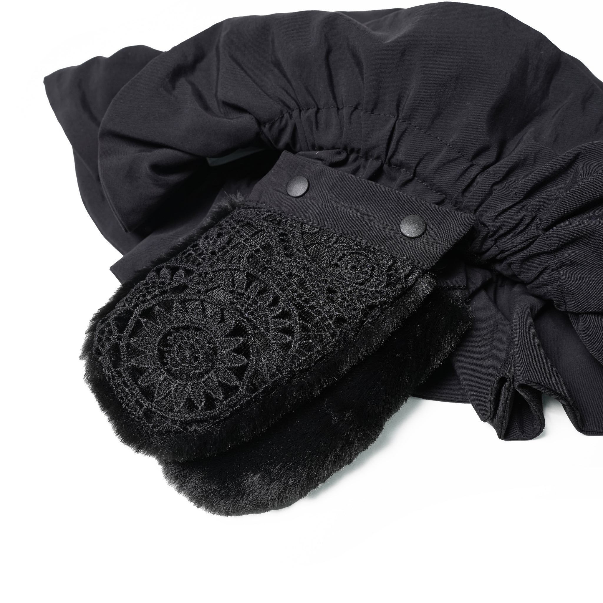 No:bsd23AW-29b | Name:2way Night Hat | Color:Black【BEDSIDEDRAMA_ベッドサイドドラマ】【archive】