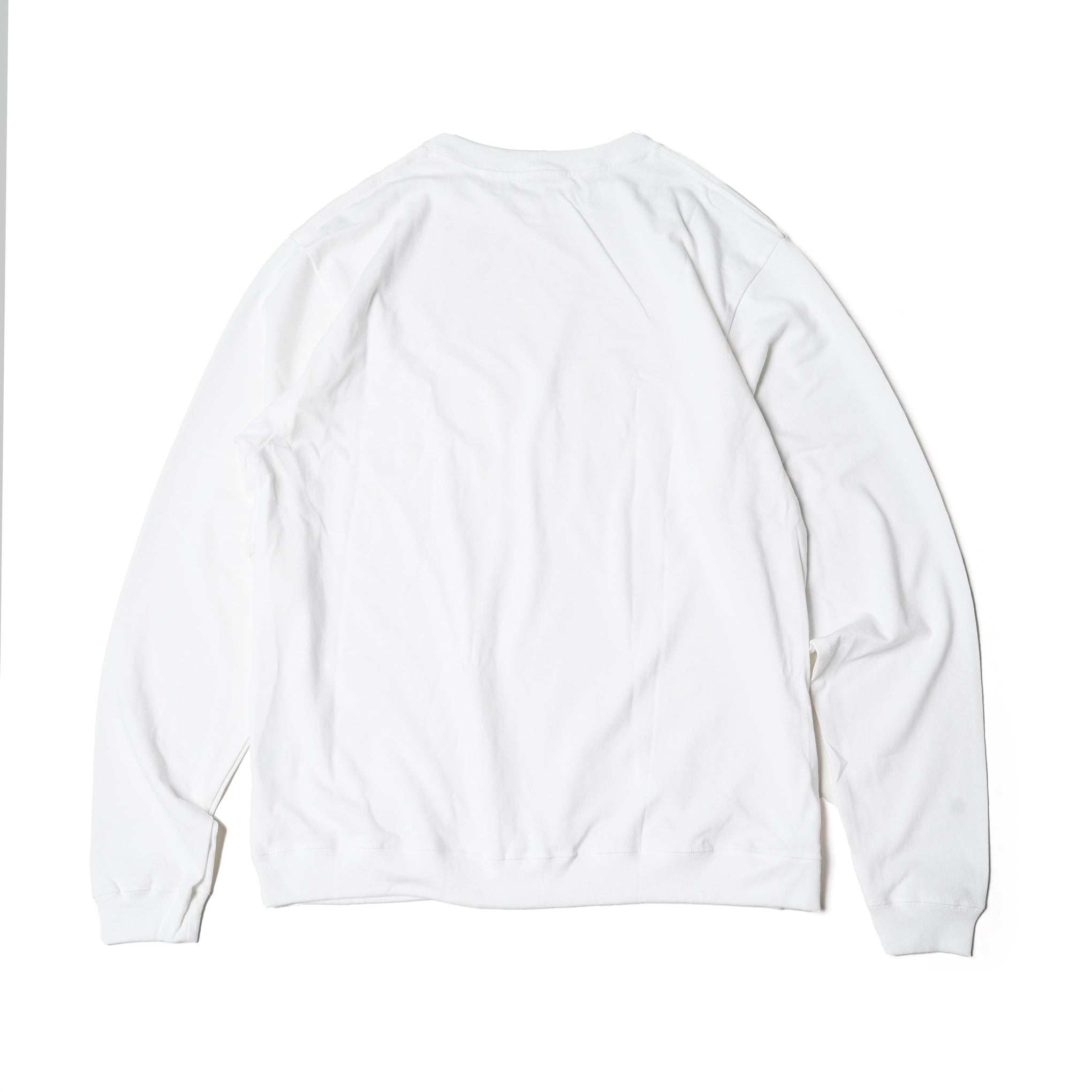 FIT-02 | WIDE CREW NECK L/S T-SHIRTS | Color:White/Black【FIT_フィット】
