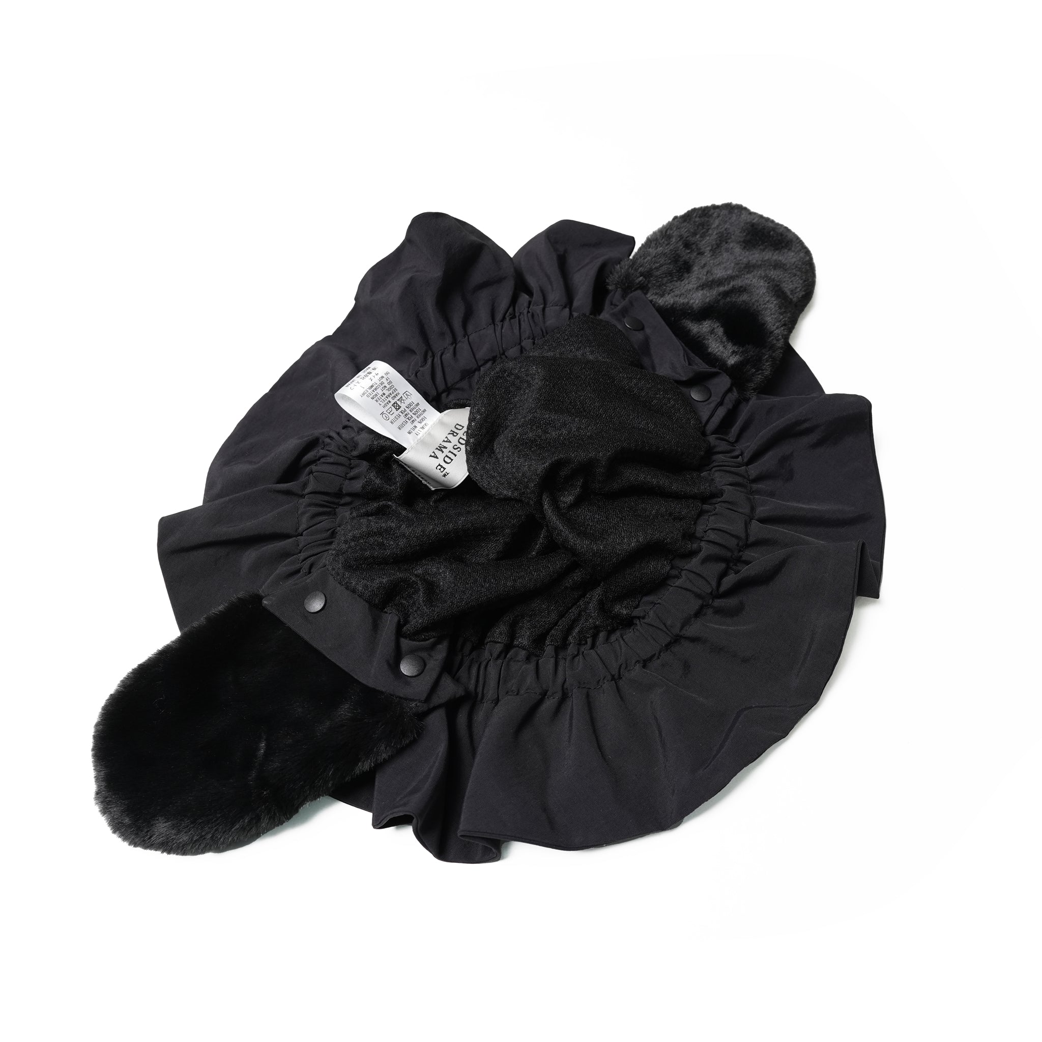 No:bsd23AW-29b | Name:2way Night Hat | Color:Black【BEDSIDEDRAMA_ベッドサイドドラマ】【archive】