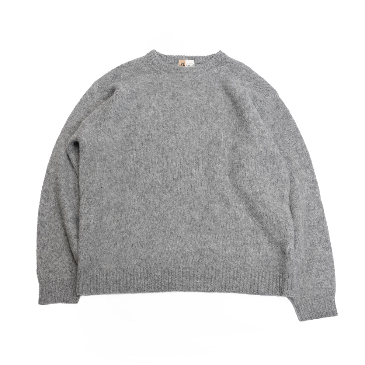 Mohair Shaggy Crew Sweater – Gray | TOWNCRAFT