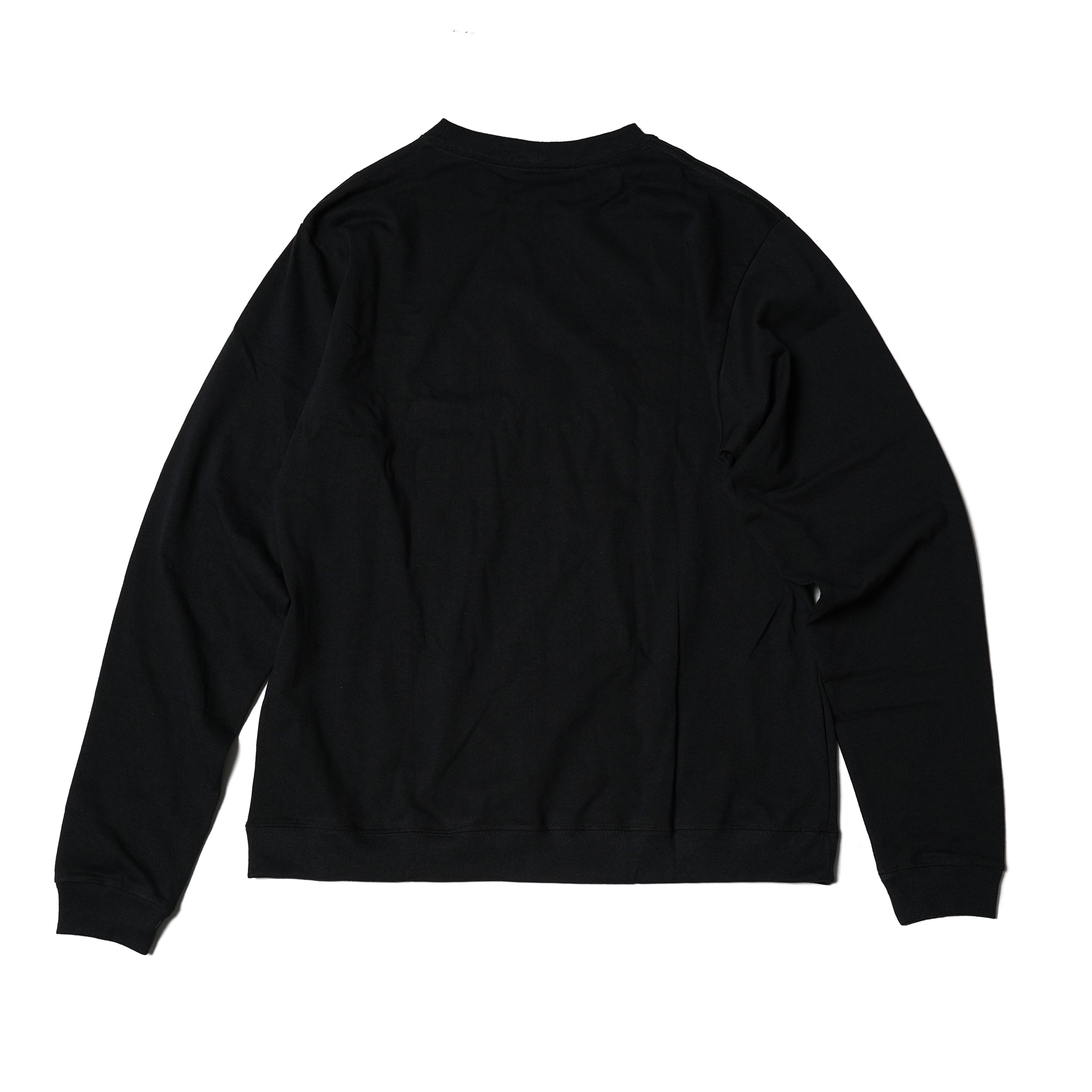 FIT-02 | WIDE CREW NECK L/S T-SHIRTS | Color:White/Black【FIT_フィット】