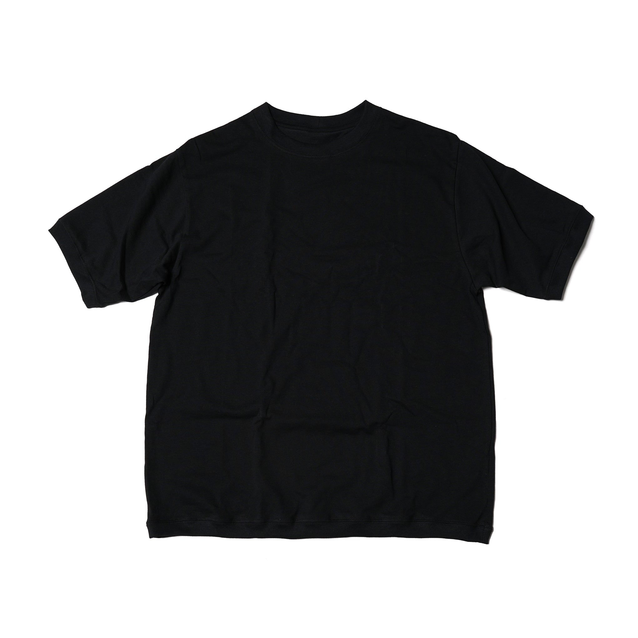 FIT-01 | WIDE CREW NECK S/S T-SHIRTS | Color:White/Black【FIT_フィット】