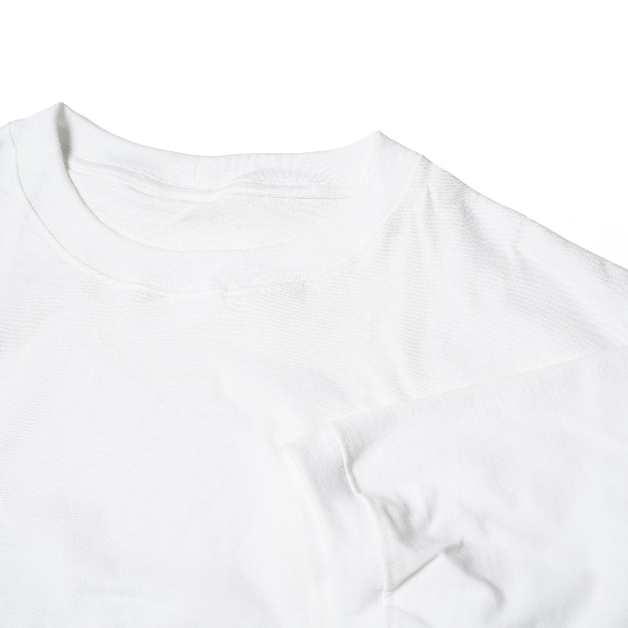 FIT-01 | WIDE CREW NECK S/S T-SHIRTS | Color:White/Black【FIT_フィット】
