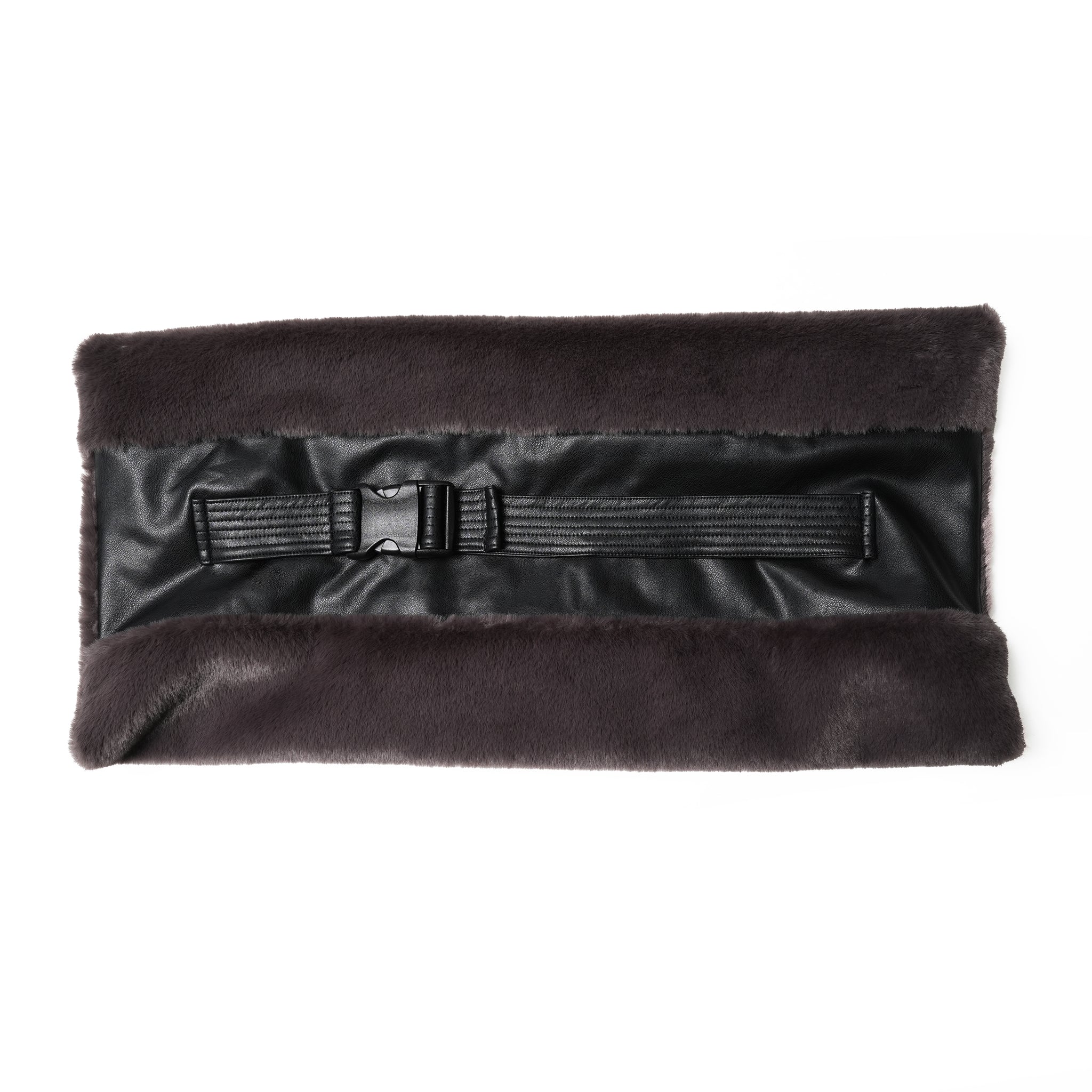 No:WG1035 | Name:Fur BAGネックウォーマーⅡ | Color:Gray/Navy | Size-Free【REHERSALL_リハーズオール】