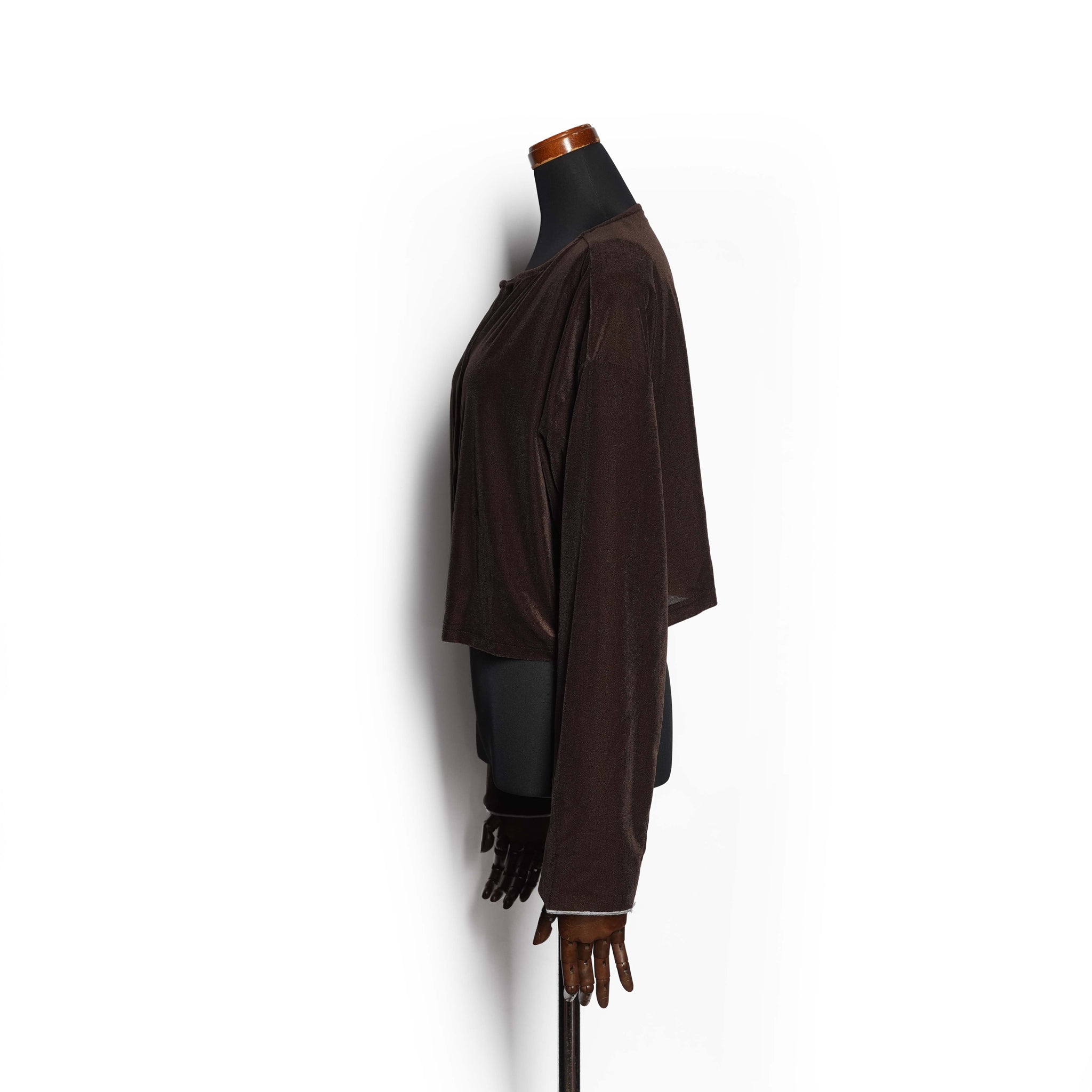 sheer velour cardigan – Brown | WHYTO【ネコポス選択可能】