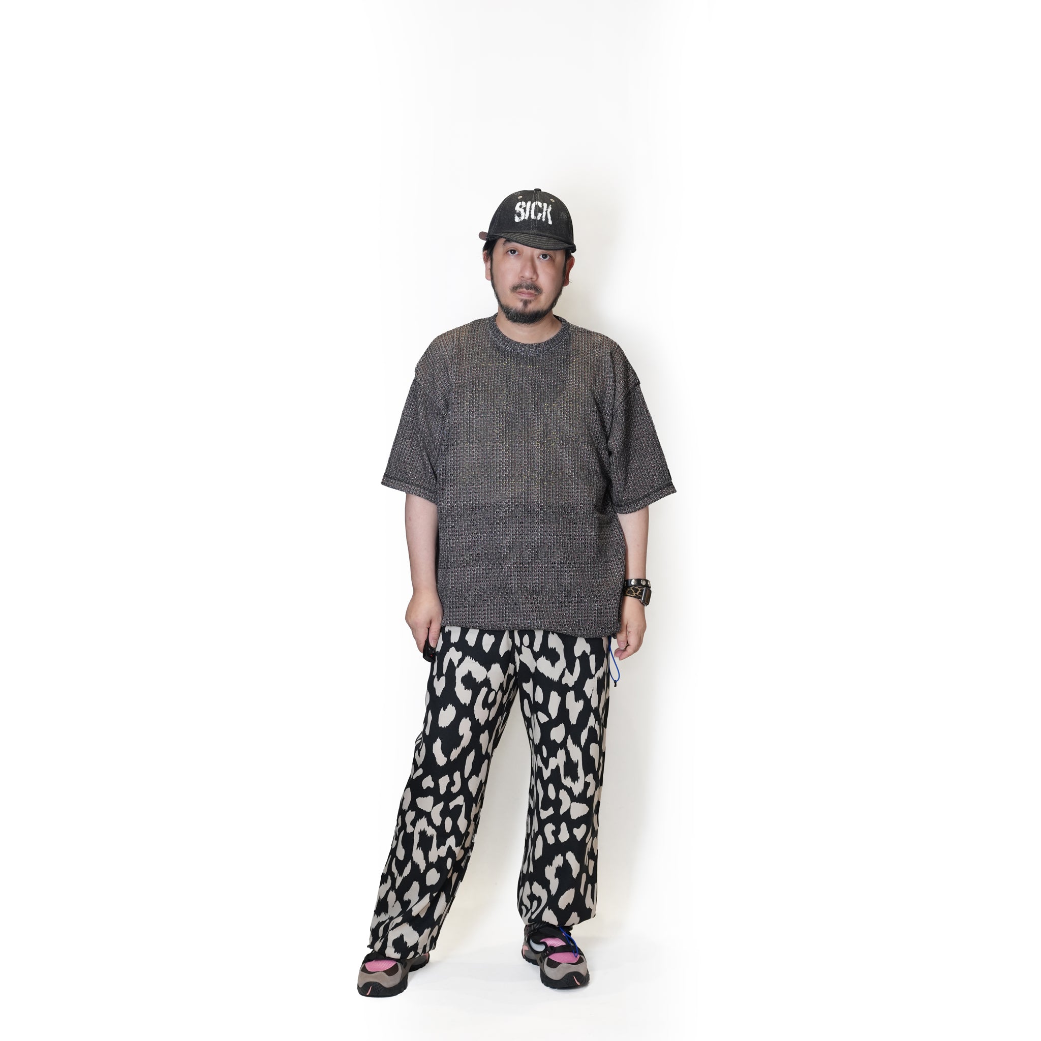 MIXED-MESH KNIT – MIXED-BLACK | QUOLT