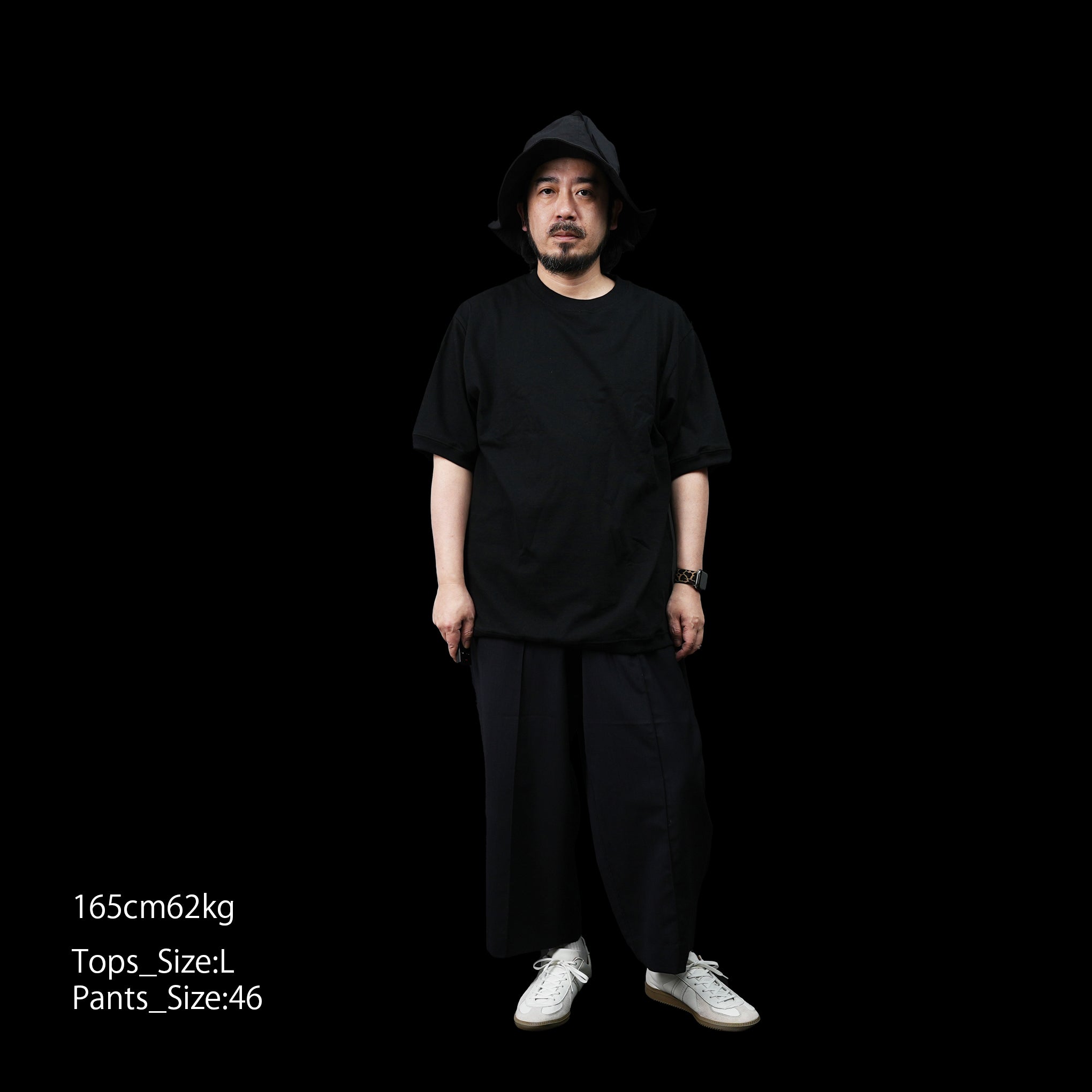 FIT-01 | WIDE CREW NECK S/S T-SHIRTS | Color:White/Black【FIT_フィット】