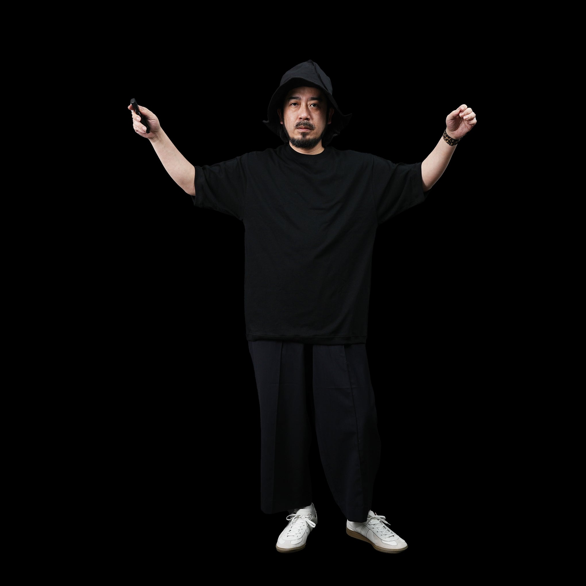 FIT-01 | WIDE CREW NECK S/S T-SHIRTS | Color:White/Black【FIT_フィット】