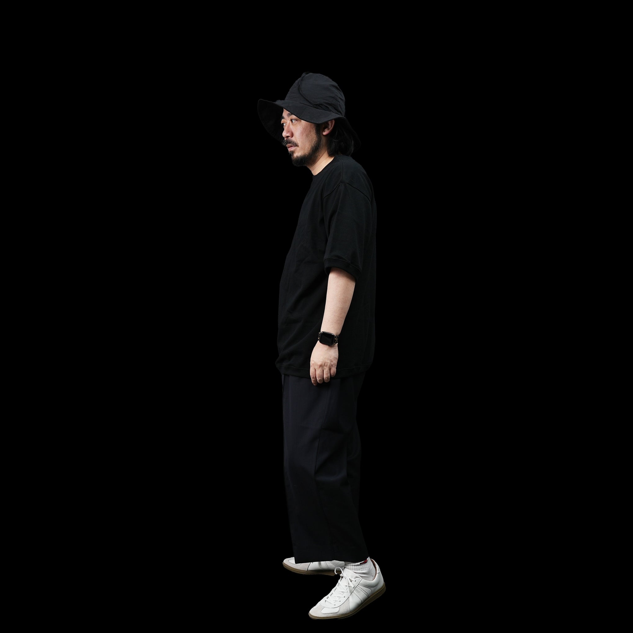 FIT-01 | WIDE CREW NECK S/S T-SHIRTS | Color:White/Black【FIT_フィット】