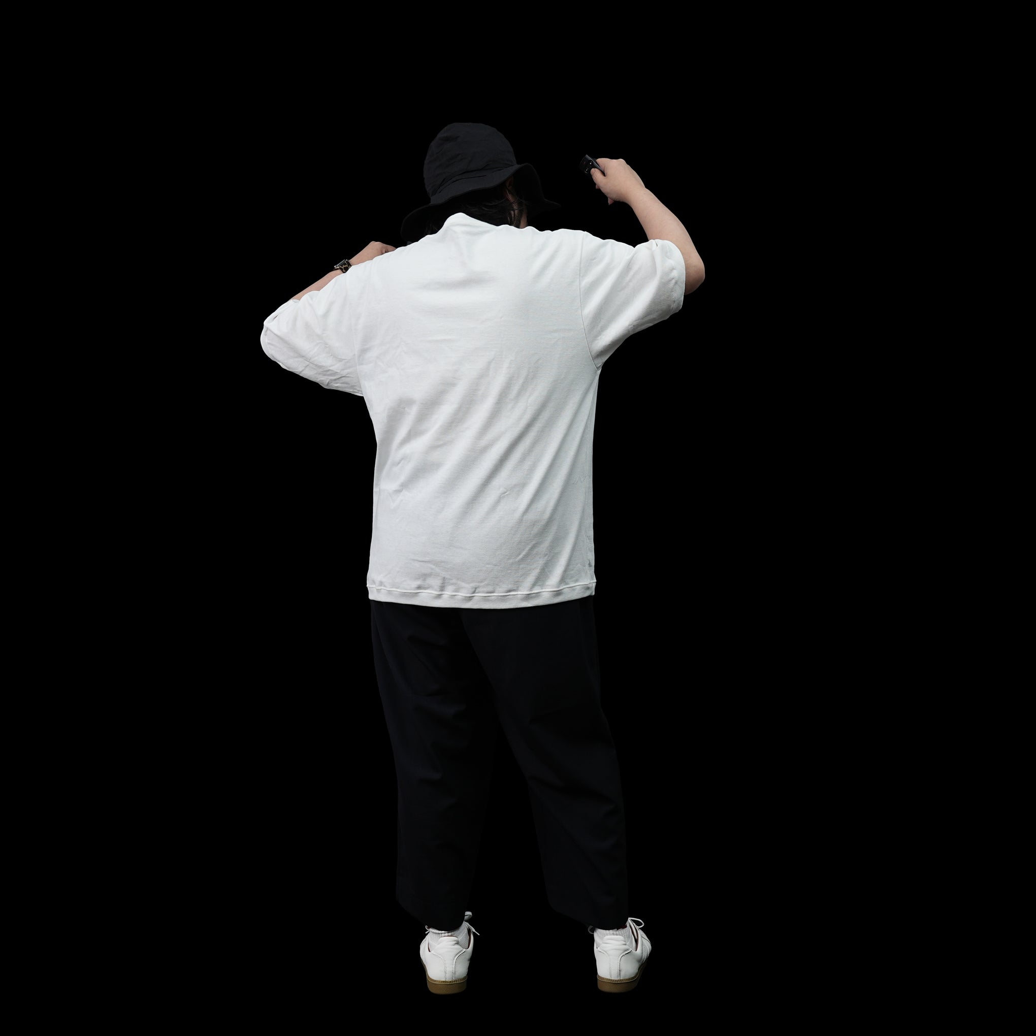 FIT-01 | WIDE CREW NECK S/S T-SHIRTS | Color:White/Black【FIT_フィット】