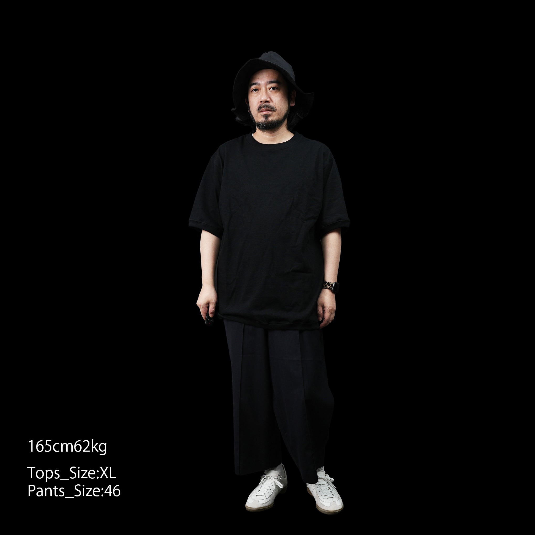 FIT-01 | WIDE CREW NECK S/S T-SHIRTS | Color:White/Black【FIT_フィット】