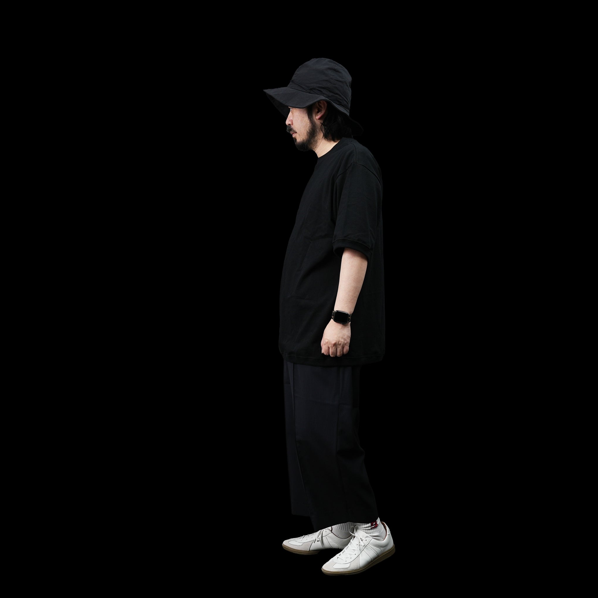 FIT-01 | WIDE CREW NECK S/S T-SHIRTS | Color:White/Black【FIT_フィット】