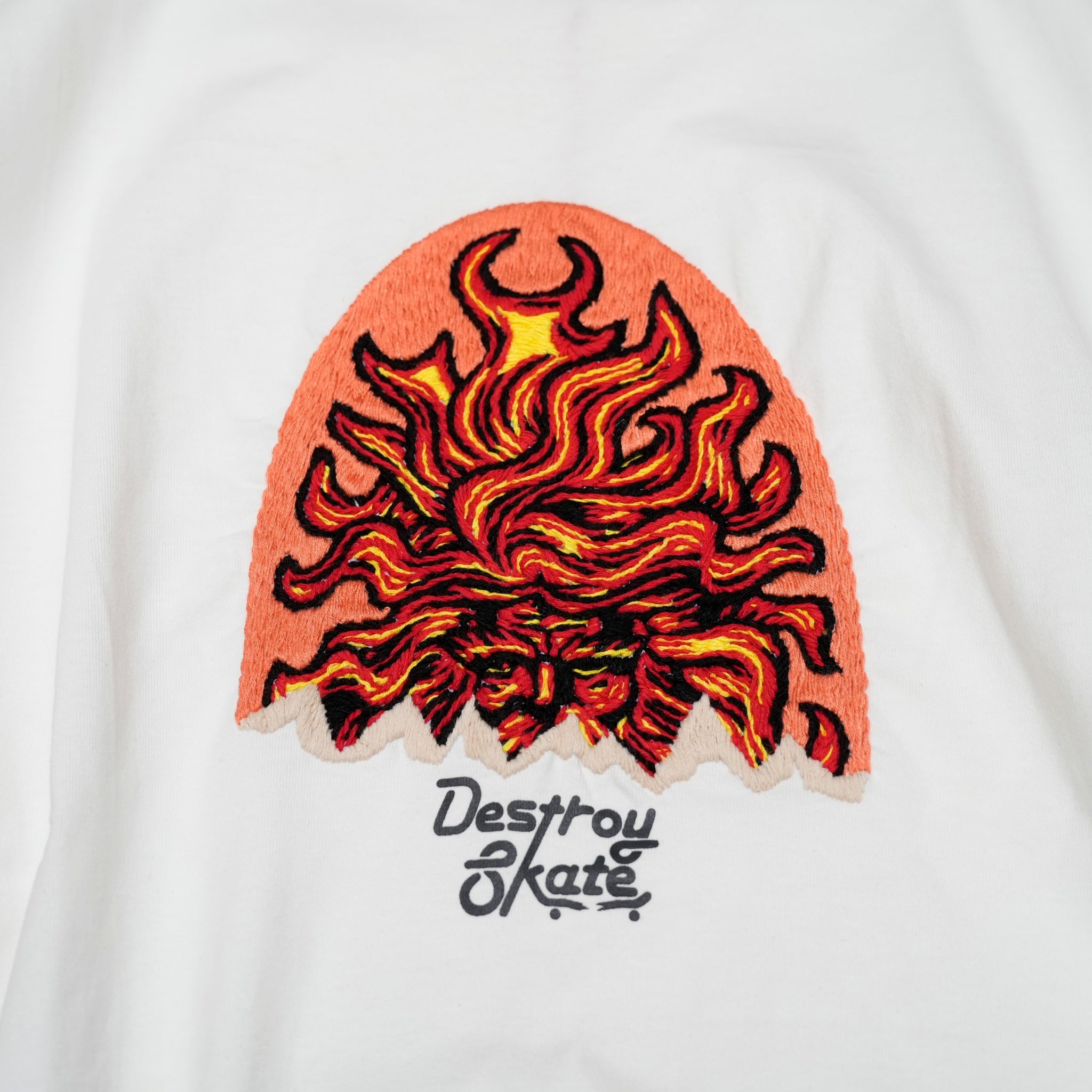 OK243-003LS_WHITE | Embroidery L/S TEE | Color:White【OK_オーケー】