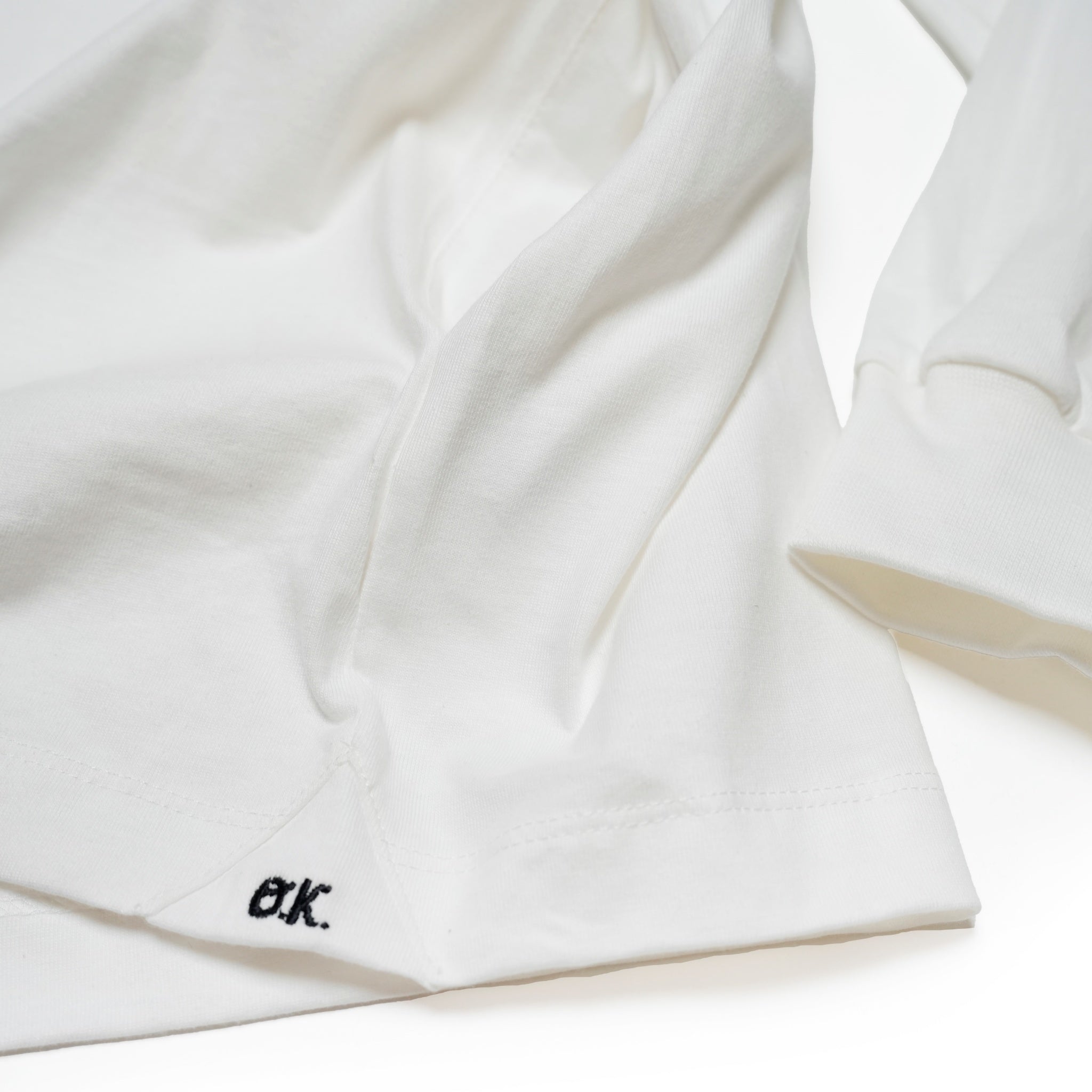 OK243-003LS_WHITE | Embroidery L/S TEE | Color:White【OK_オーケー】