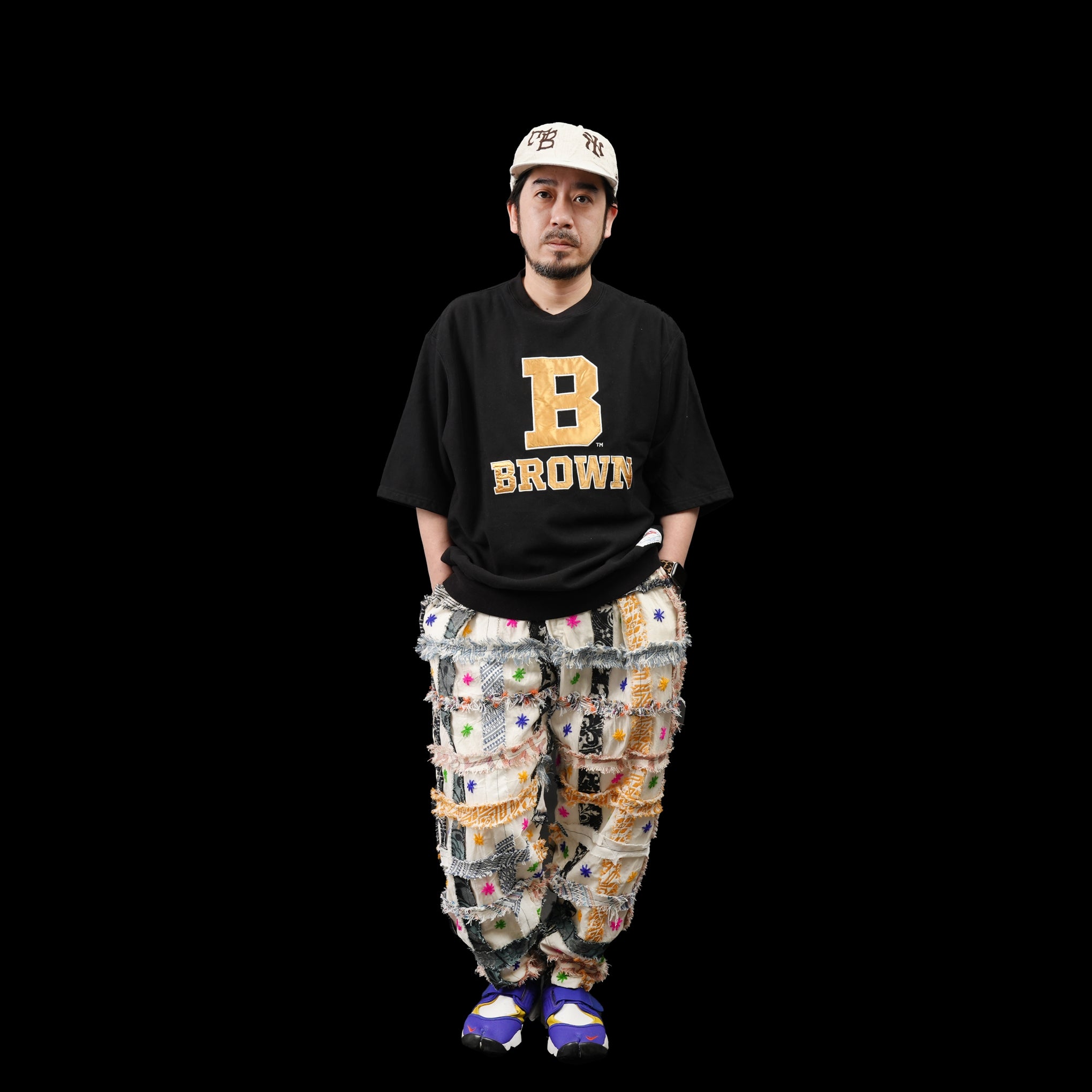 No:nm23s011_b | Name:80s ss crew college sweat | Color:Black-Brown【NUTMEG MILLS_ナツメグミルズ】