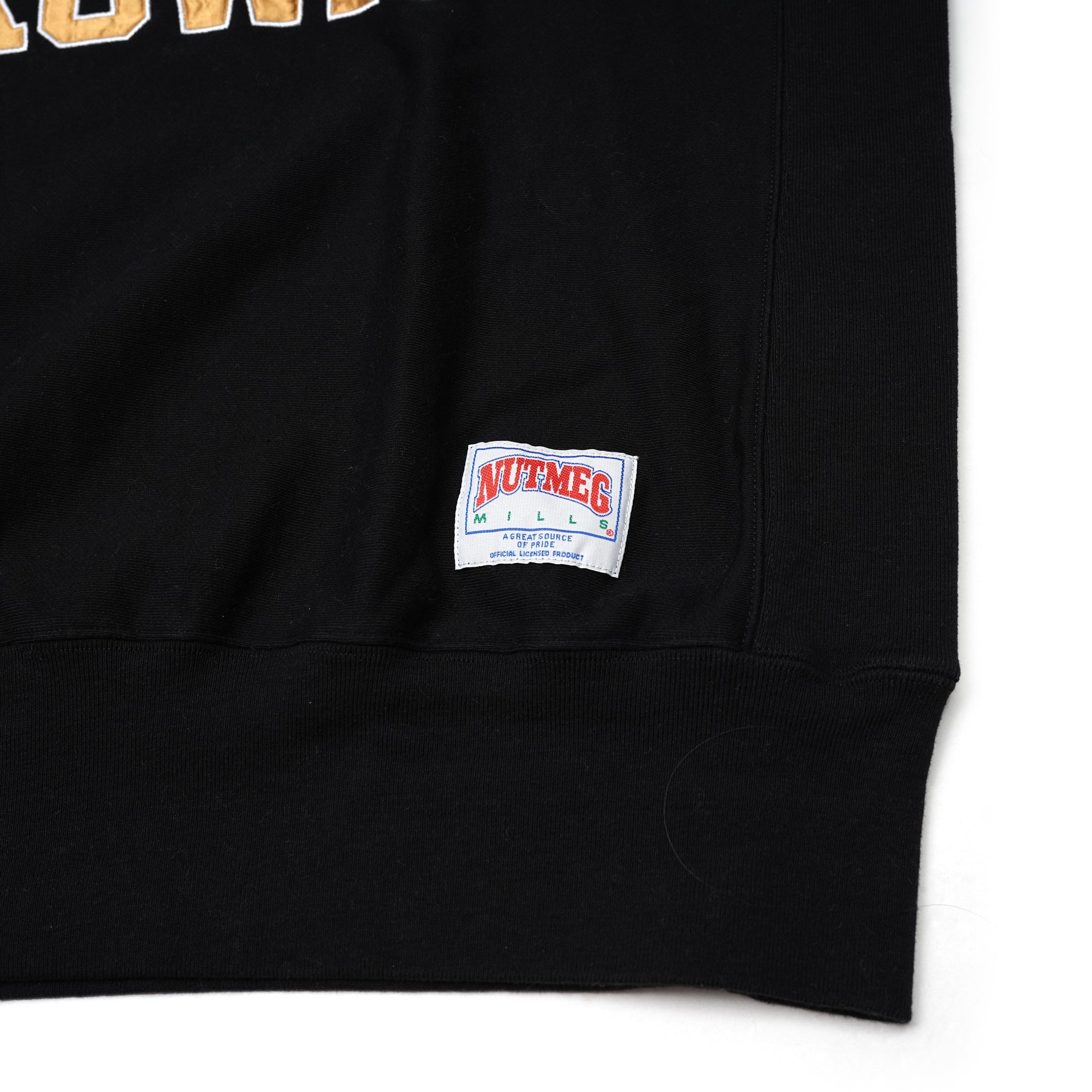 No:nm23s011_b | Name:80s ss crew college sweat | Color:Black-Brown【NUTMEG MILLS_ナツメグミルズ】