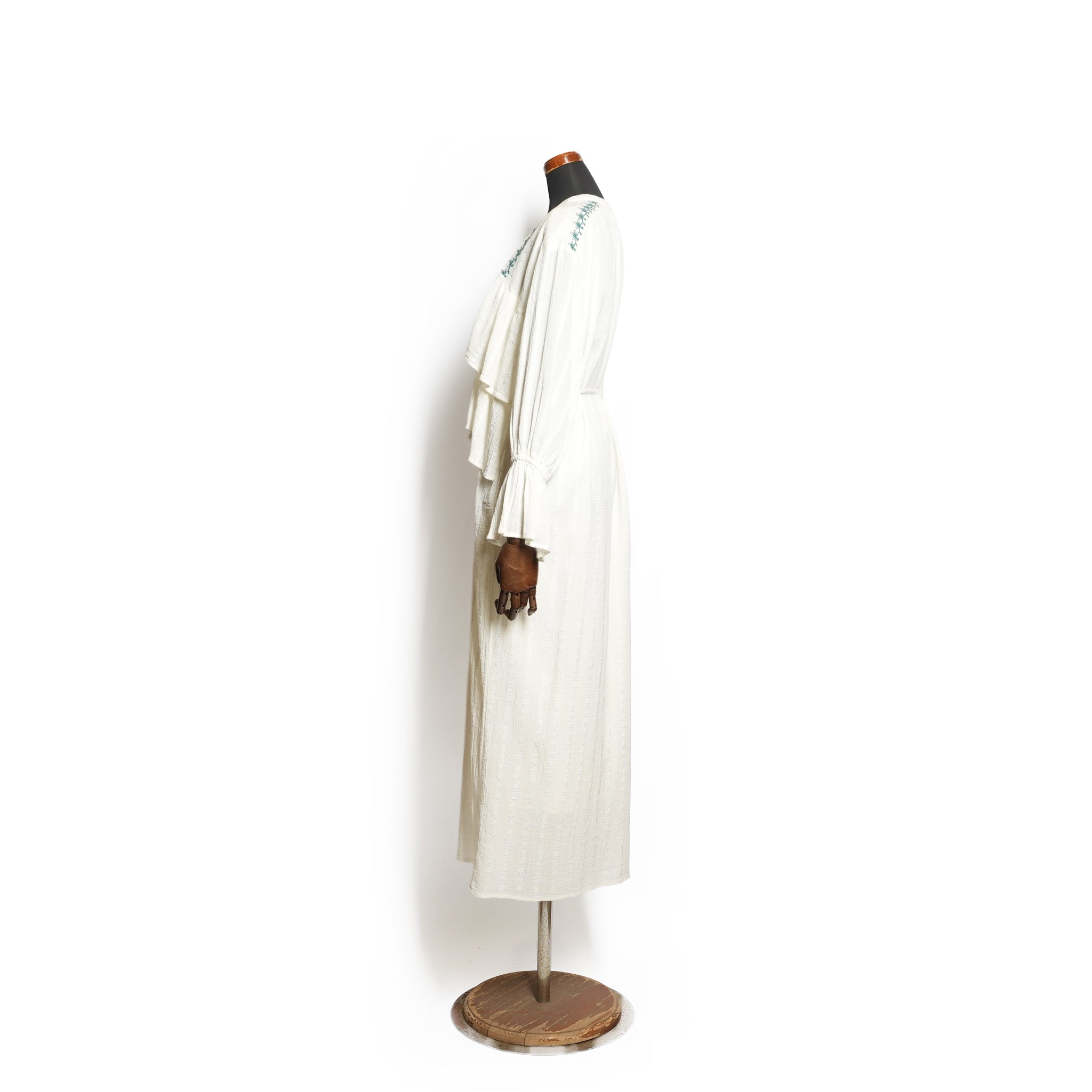 COTTON JACQUARD CORD EMBROIDERY DRESS | Color_Ecru | No_020452sc2_ecru【SARA MALLIKA_サラマリカ】