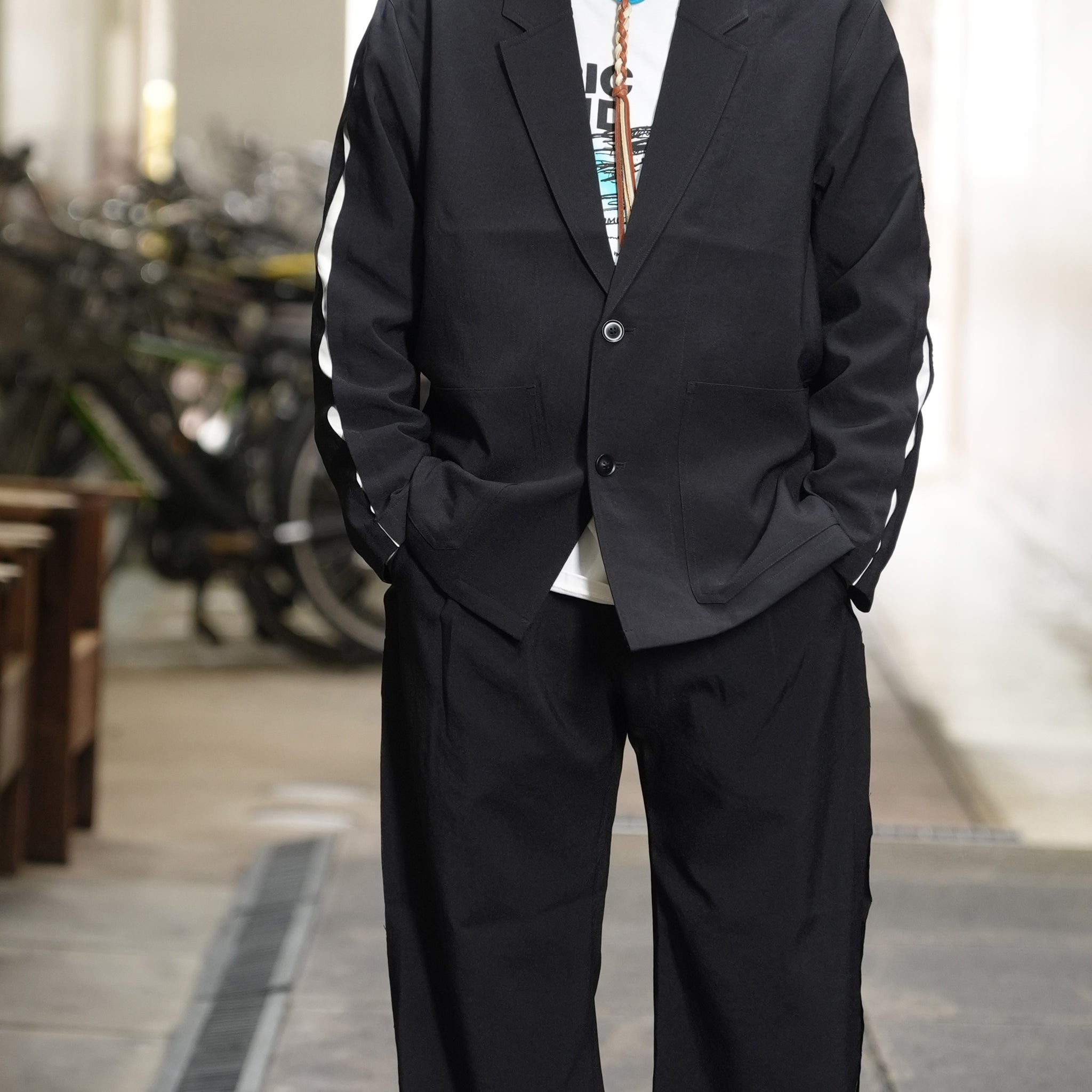 untrad jacket | Color_Black-White | No_901t-1901_Black-White【QUOLT_クオルト】