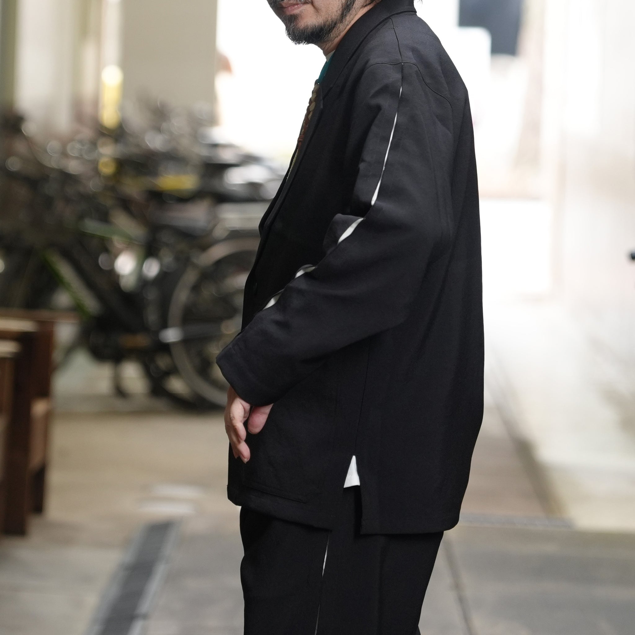 untrad jacket | Color_Black-White | No_901t-1901_Black-White【QUOLT_クオルト】