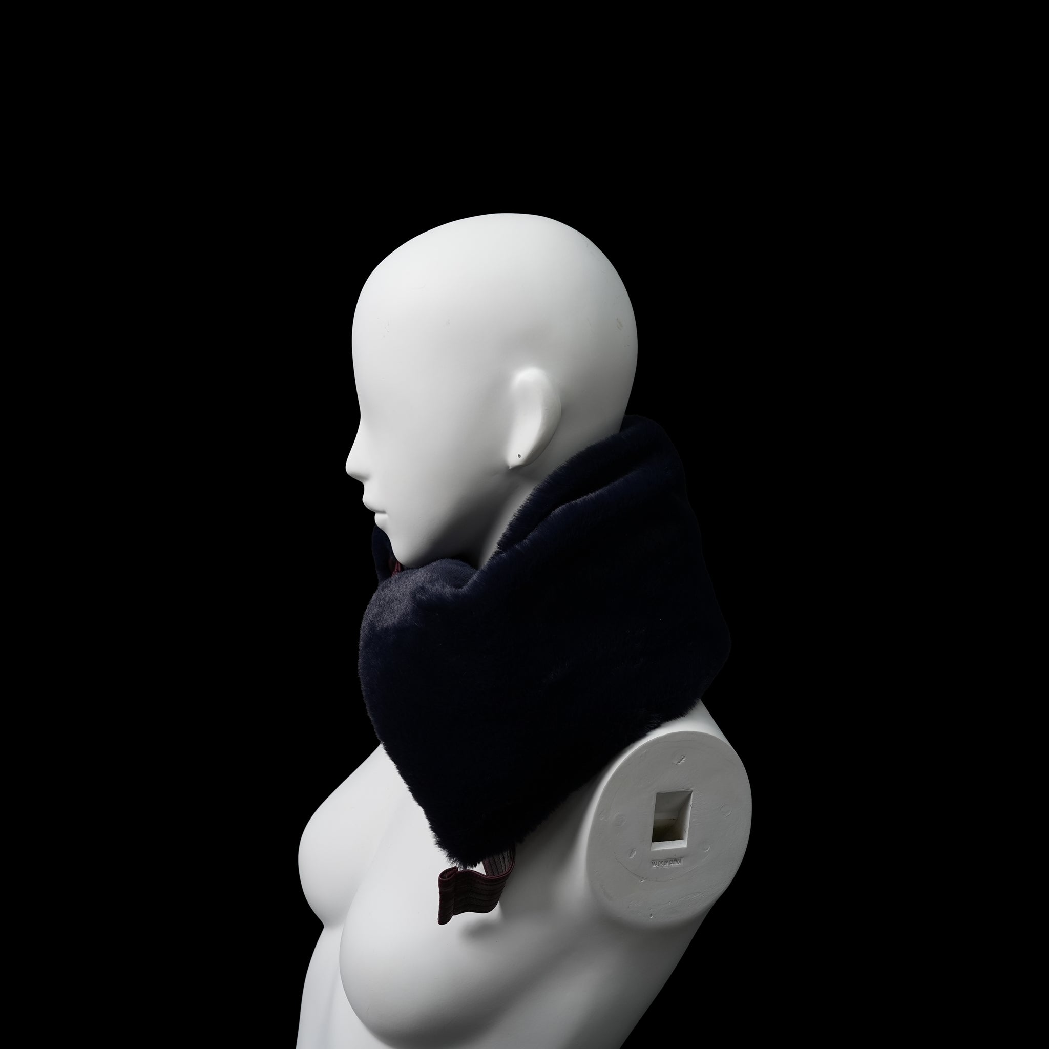 No:WG1035 | Name:Fur BAGネックウォーマーⅡ | Color:Gray/Navy | Size-Free【REHERSALL_リハーズオール】