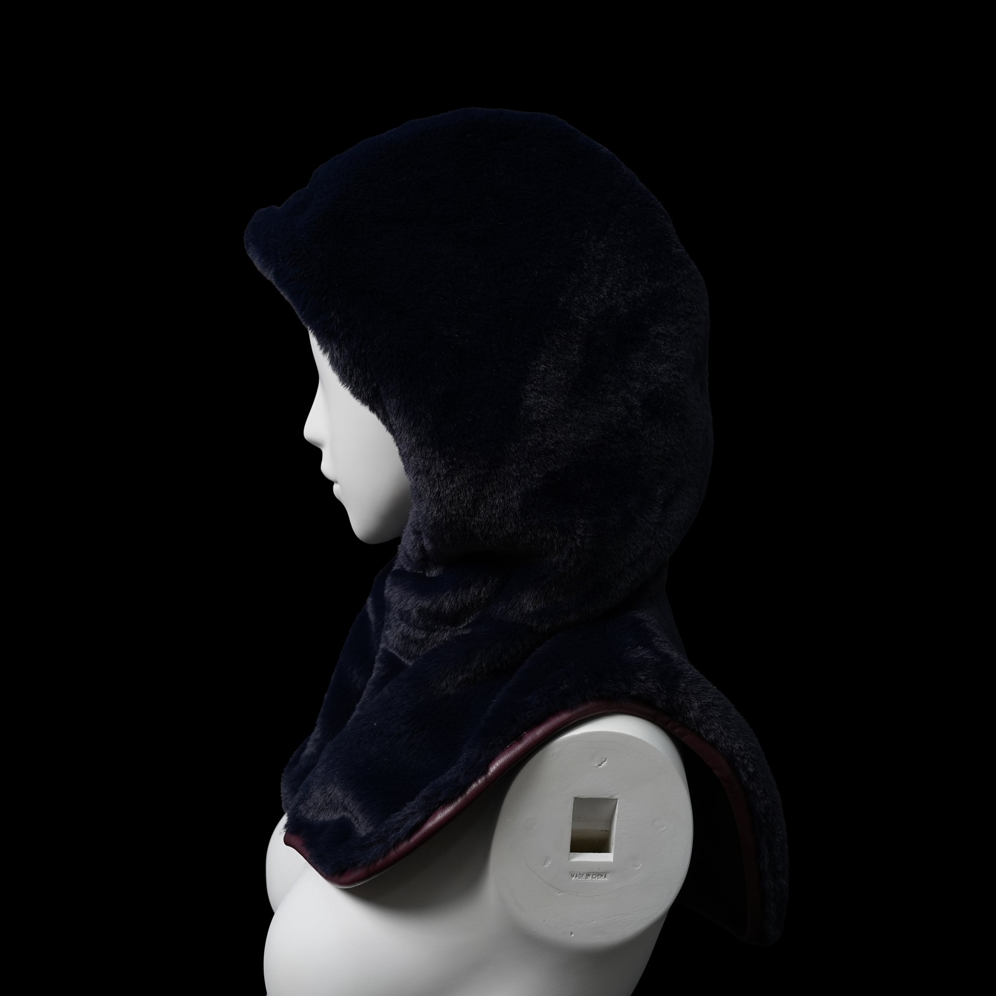 No:WG1034 | Name:ファーフードカラー | Color:Gray/Navy | Size-Free【REHERSALL_リハーズオール】