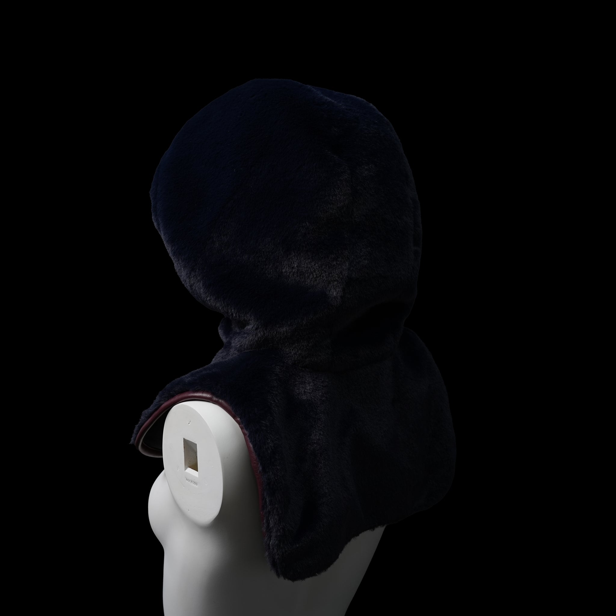 No:WG1034 | Name:ファーフードカラー | Color:Gray/Navy | Size-Free【REHERSALL_リハーズオール】
