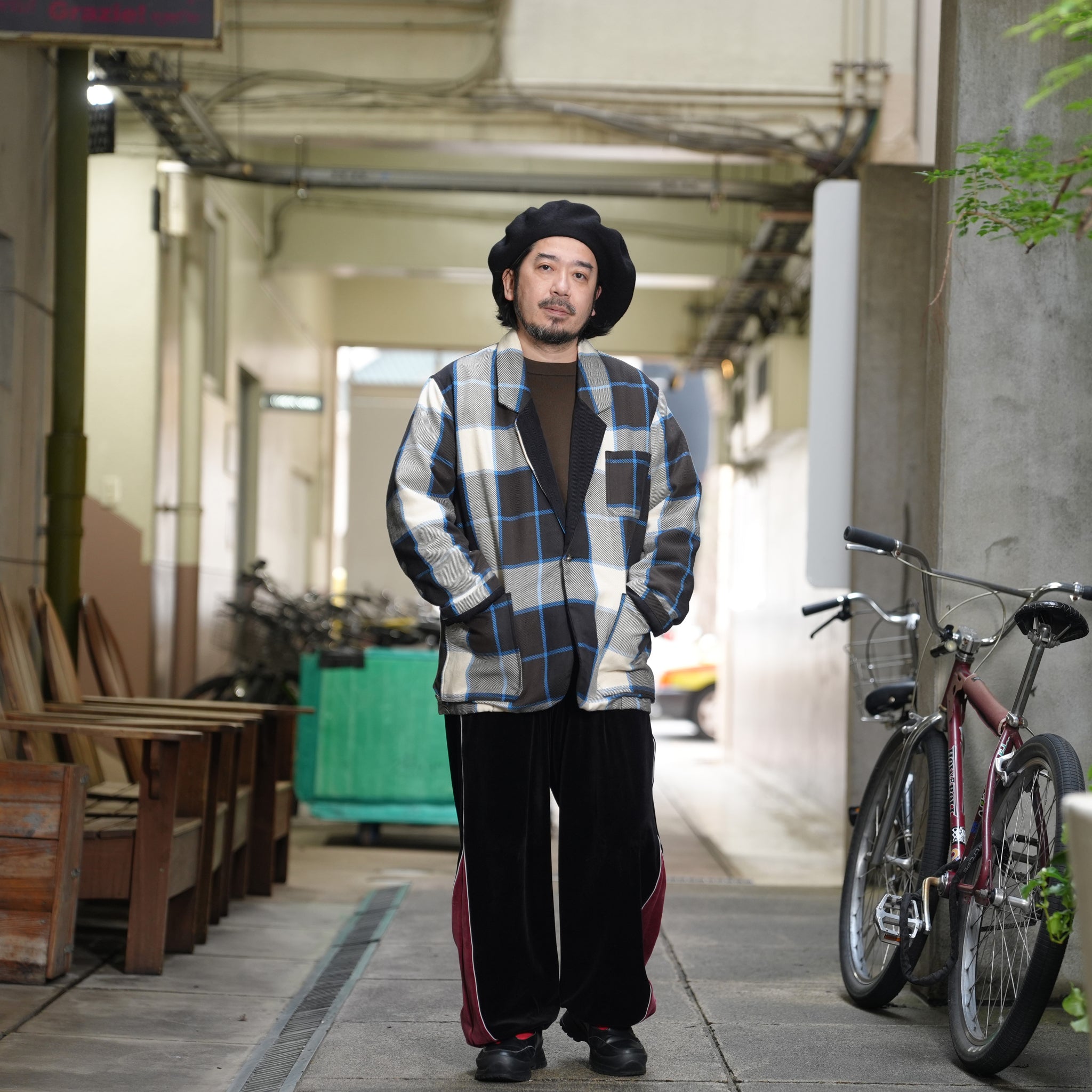 Italian Drop Lapel Jacket | Color_Check 72909-A | No_m32870-2_check 72909-a【MONITALY_モニタリー】