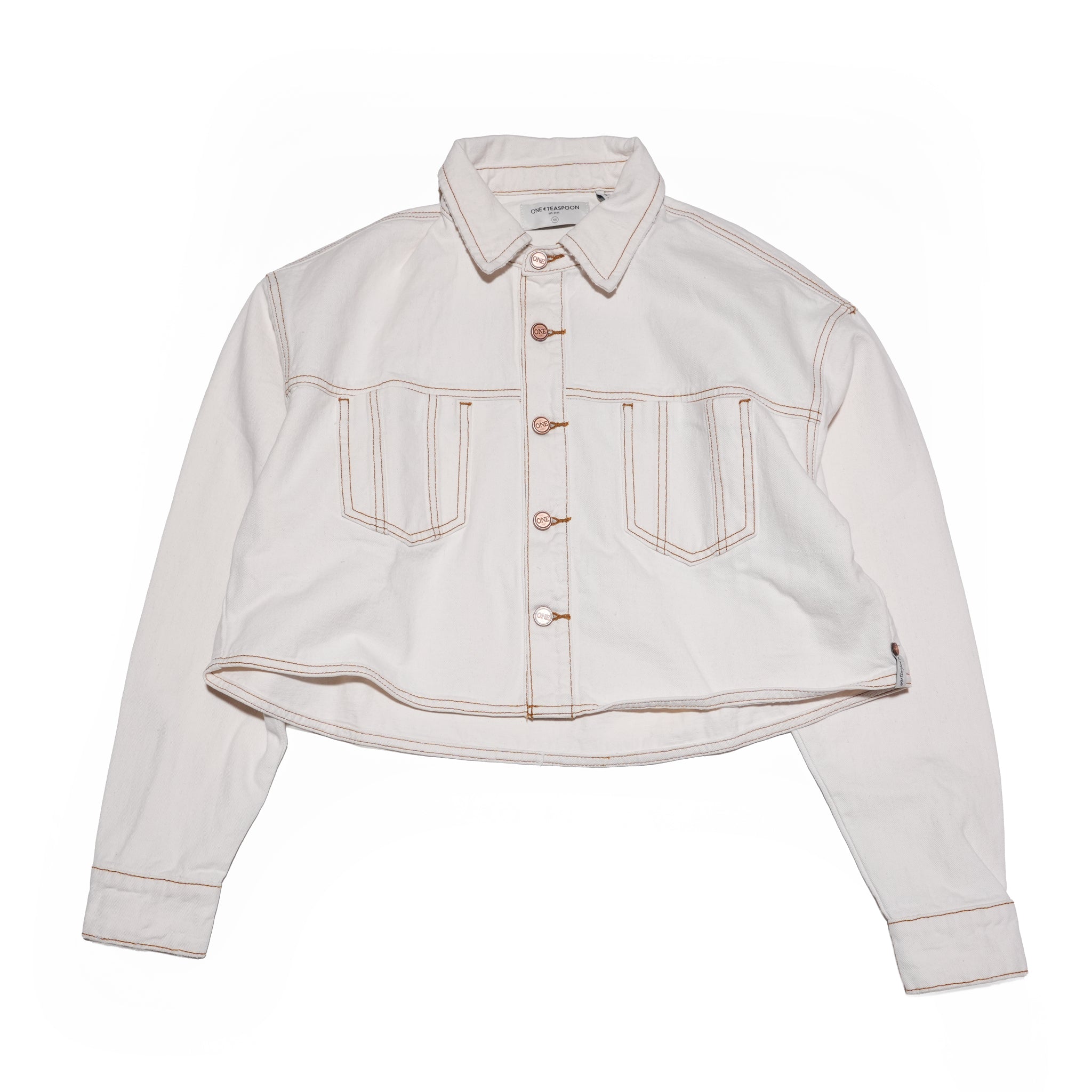 RUSTLER CROPPED DENIM SHACKET – White Beauty | ONE TEASPOON | 入荷予定アイテム