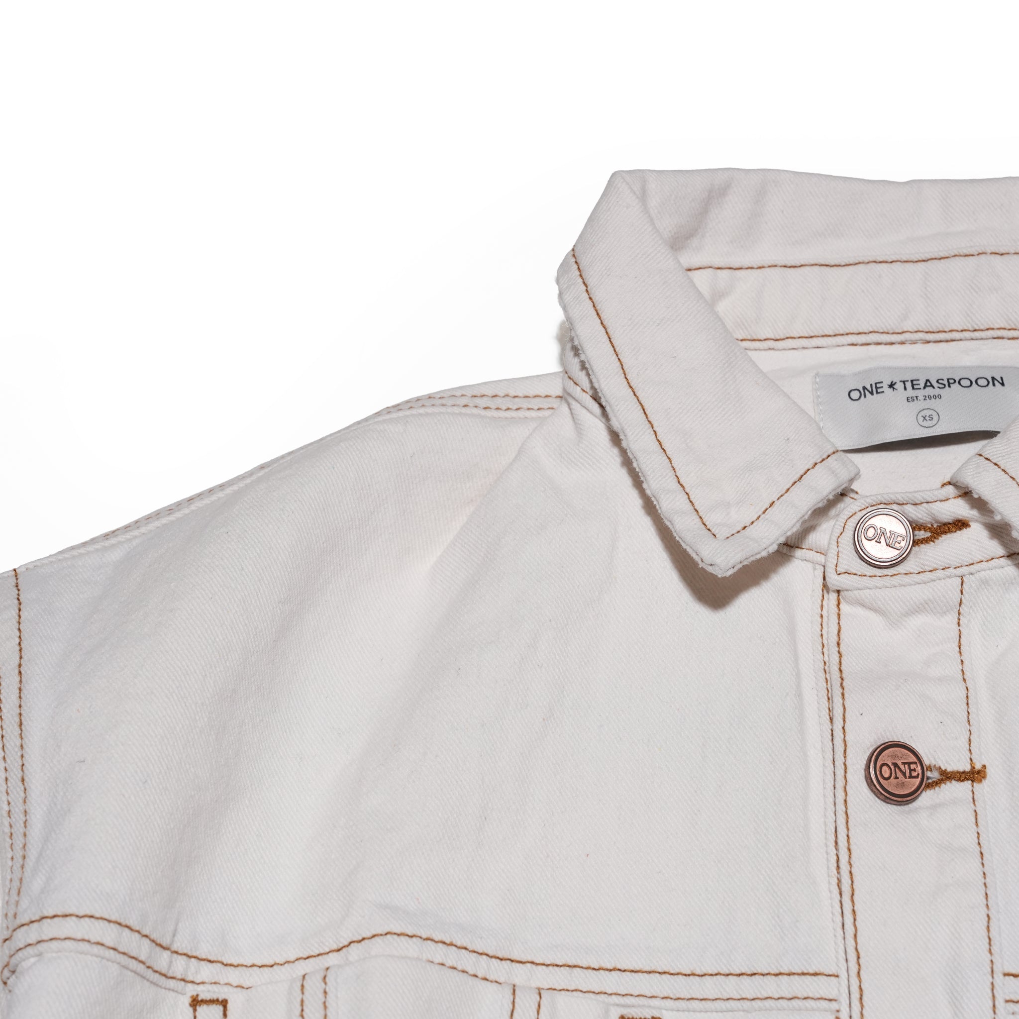 RUSTLER CROPPED DENIM SHACKET – White Beauty | ONE TEASPOON