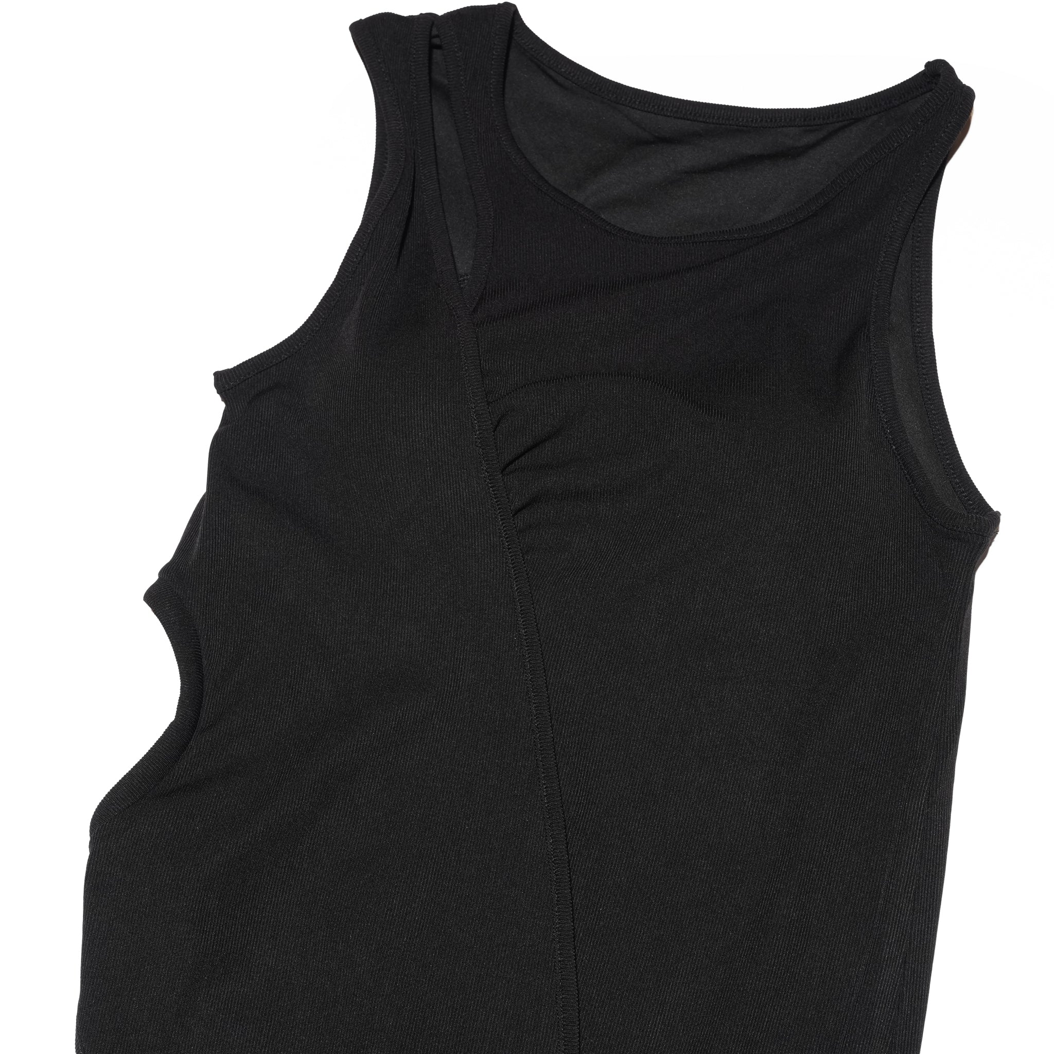 アシンメトリーRIBカットドレス – Black | 26SS-SPW-09_Black | AMBERGLEAM