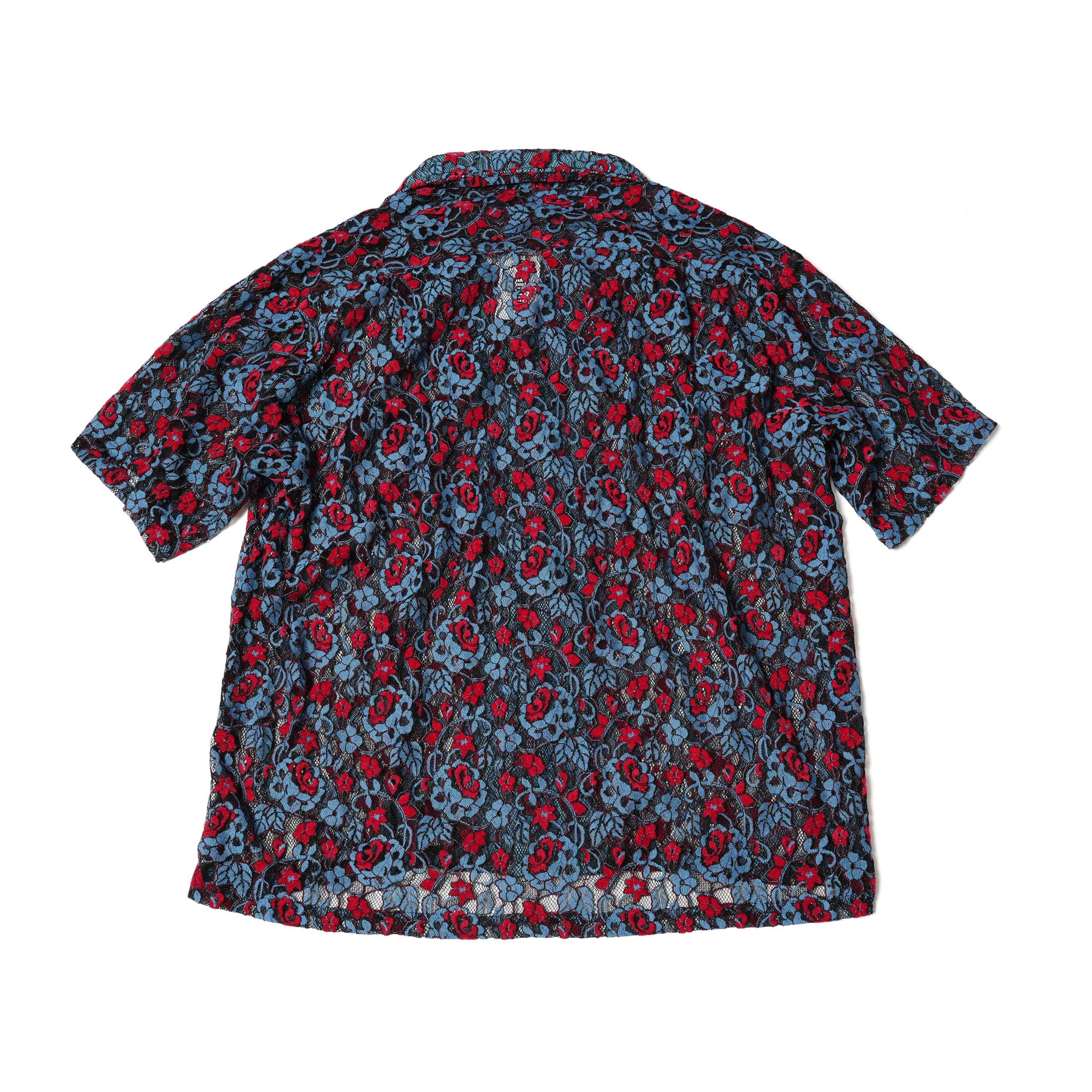 No:ps23t01 | Name:Neon Lace Shirt | Color:Blue&Red【PLATEAU STUDIO_プラトー スタジオ】