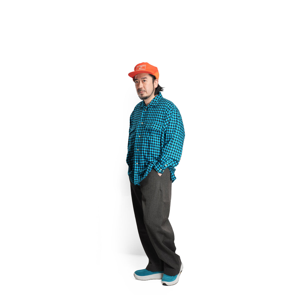 CAMP COLLAR SHIRT (GACHA POKE) *BLUE PLAID | CITYLIGHTS PRODUCTS