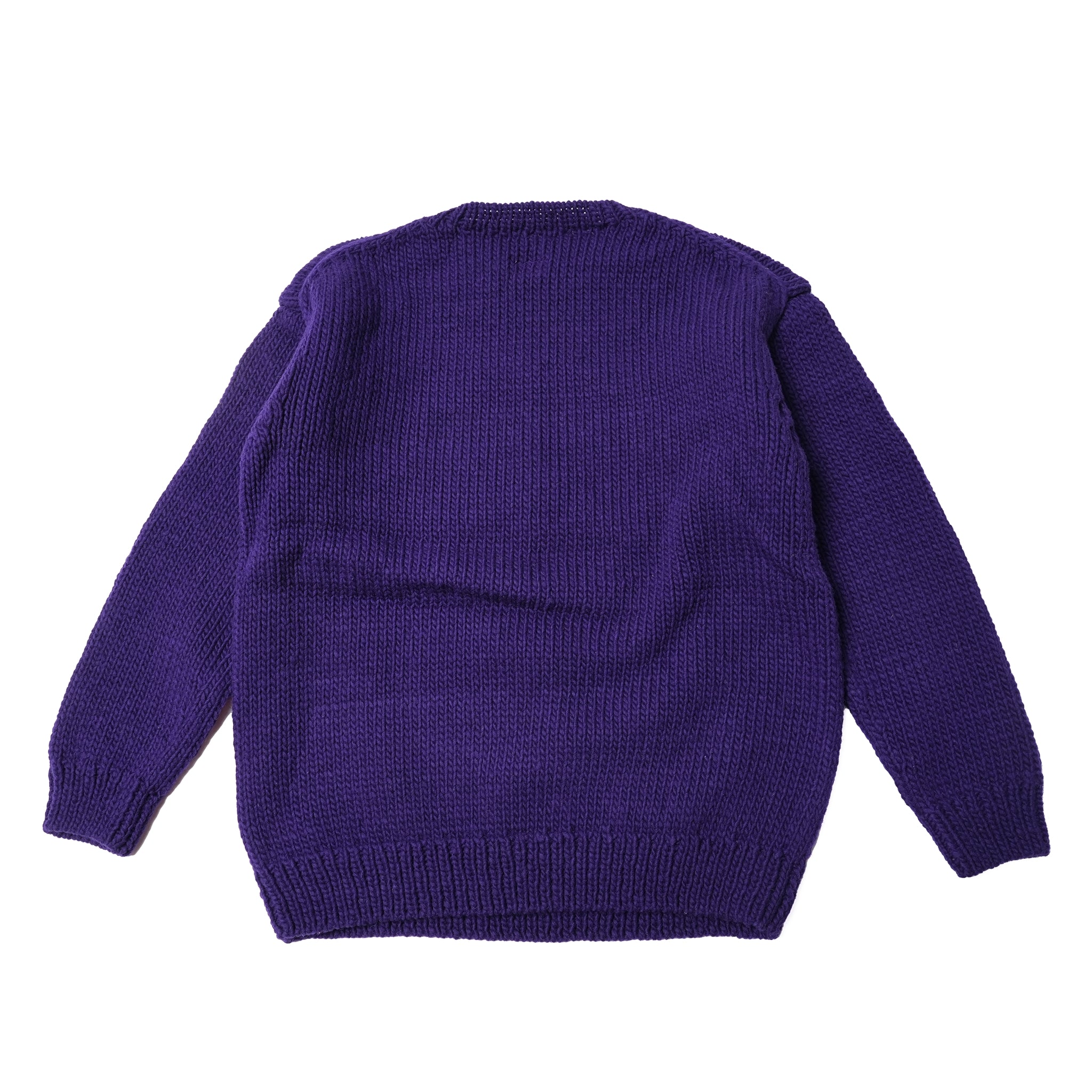 No:tl23f002a | Name:peace hand knit crew | Color:Purple【THRIFTY LOOK_スリフティールック】