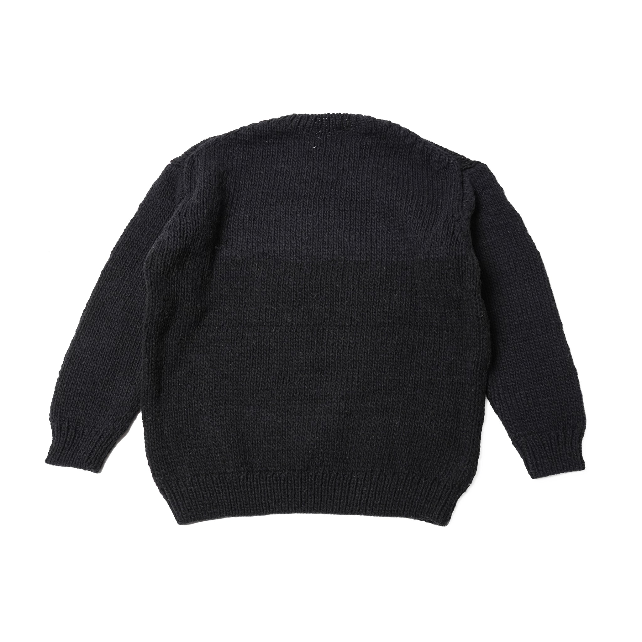 No:tl23f001 | Name:star hand knit crew | Color:Black【THRIFTY LOOK_スリフティールック】