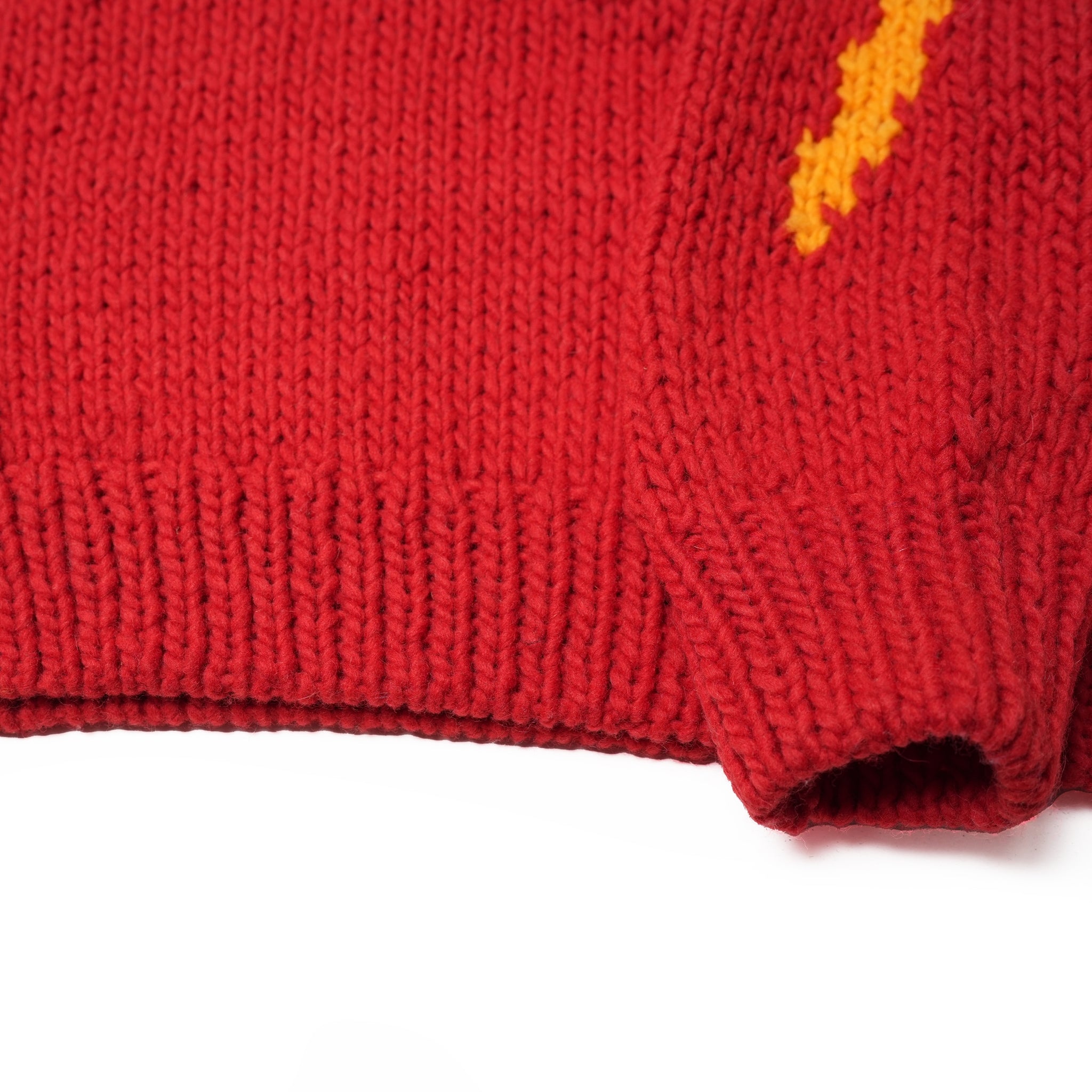 No:tl23f003b | Name:lightning hand knit crew | Color:Red【THRIFTY LOOK_スリフティールック】