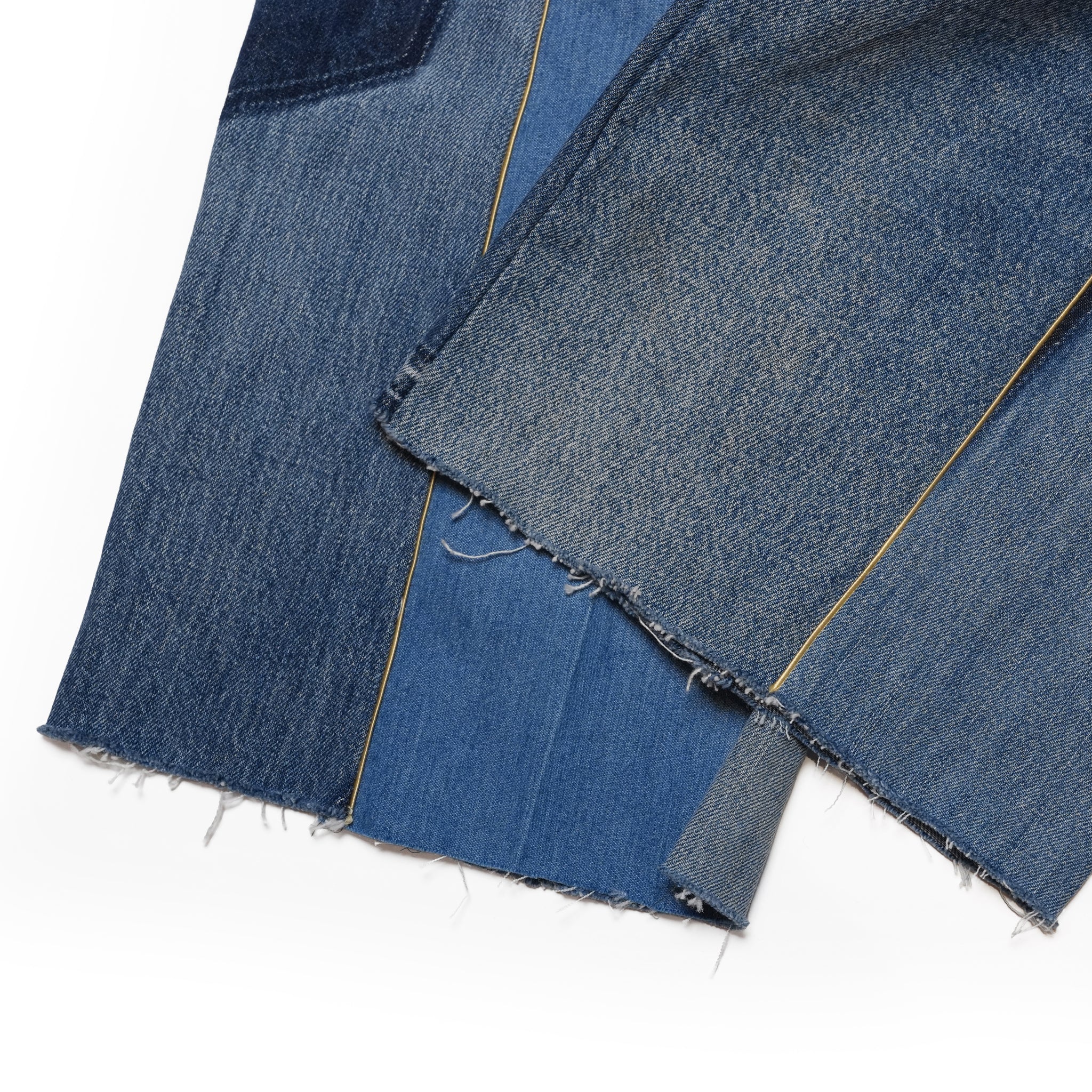 AT-268 | パッチワークデニムパンツ パターンver | Color:6 | Size:S【REHERSALL_リハーズオール】